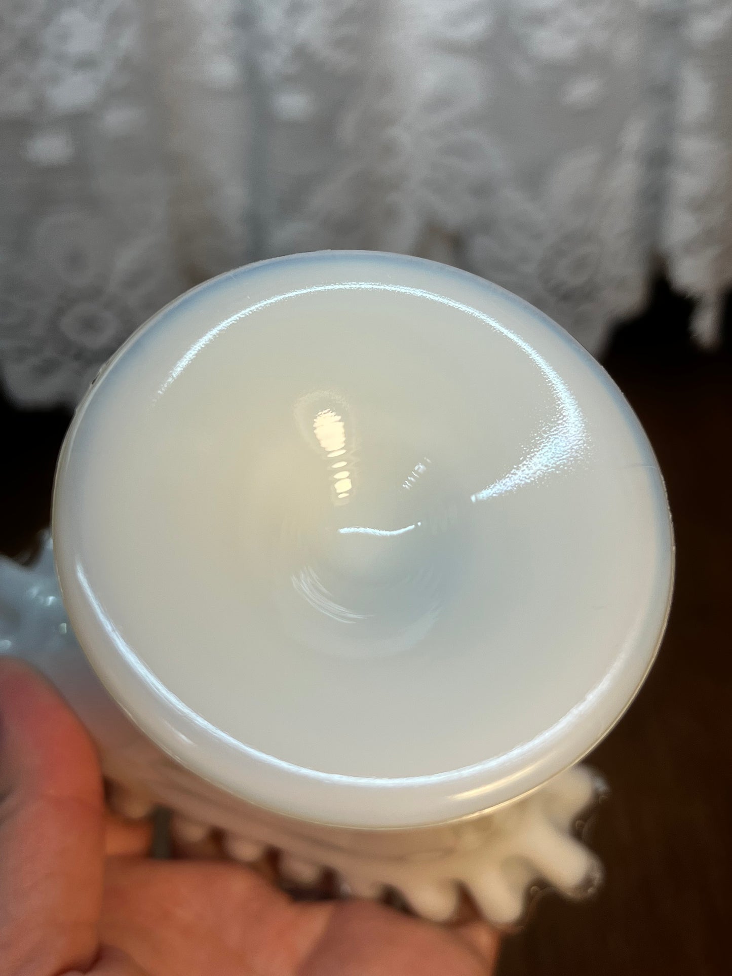 Vintage Silver Crest Fenton Fan Decorative Vase