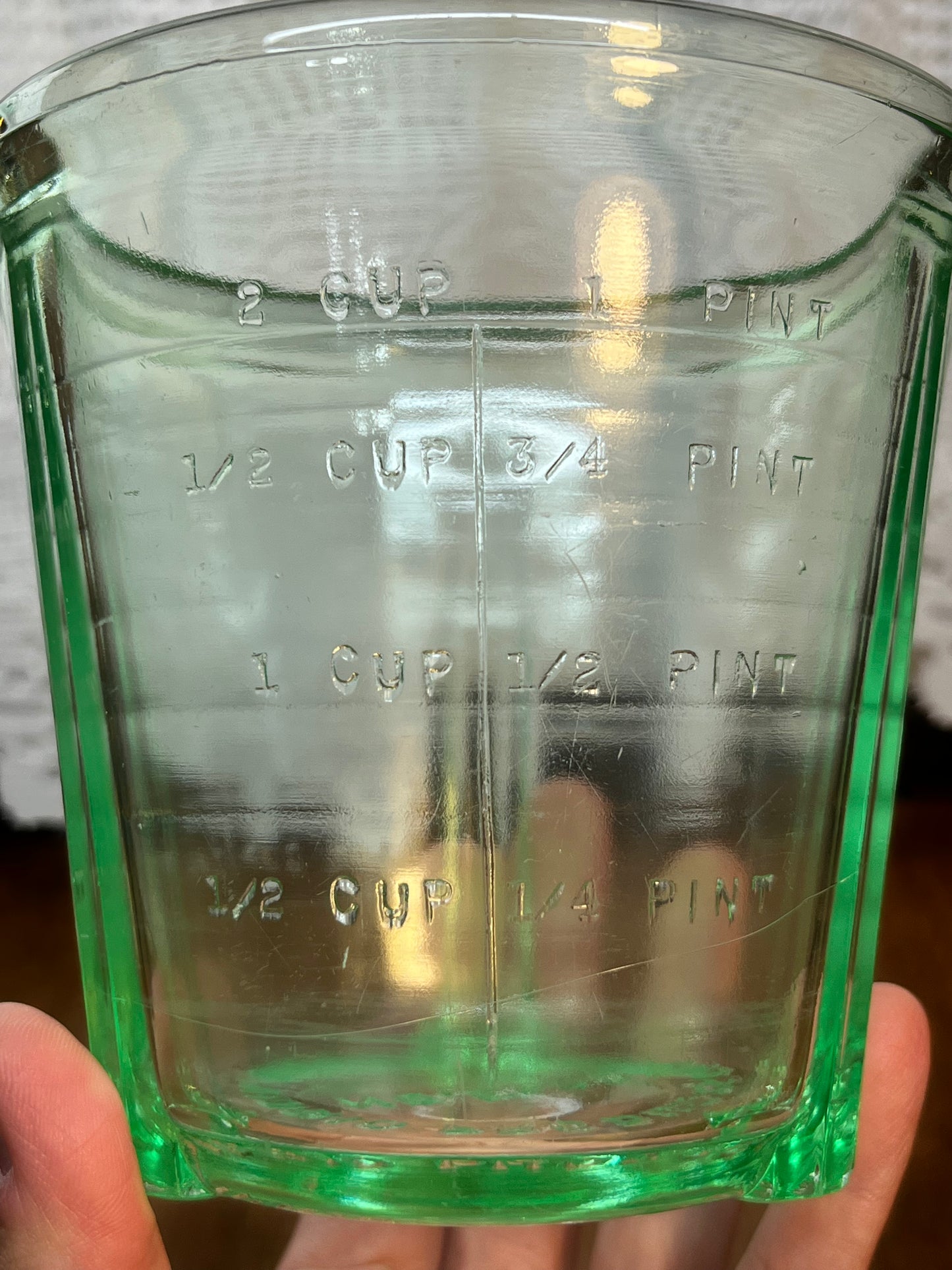 Vintage Uranium Glass Vidrio Products Corp 2 Cup Measuring Cup
