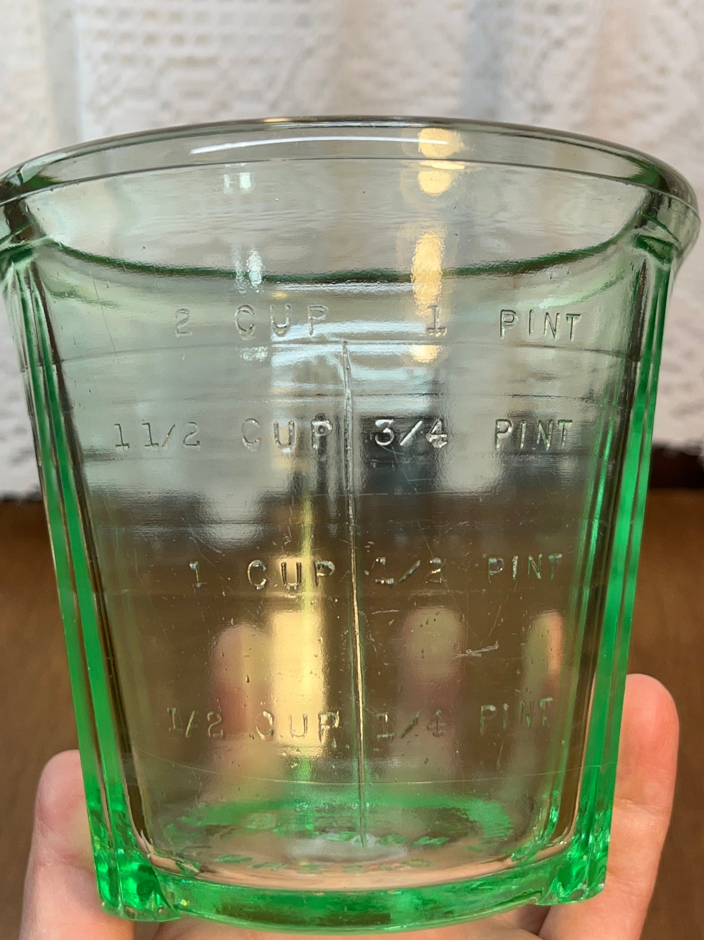 Vintage Uranium Glass Vidrio Products Corp 2 Cup Measuring Cup