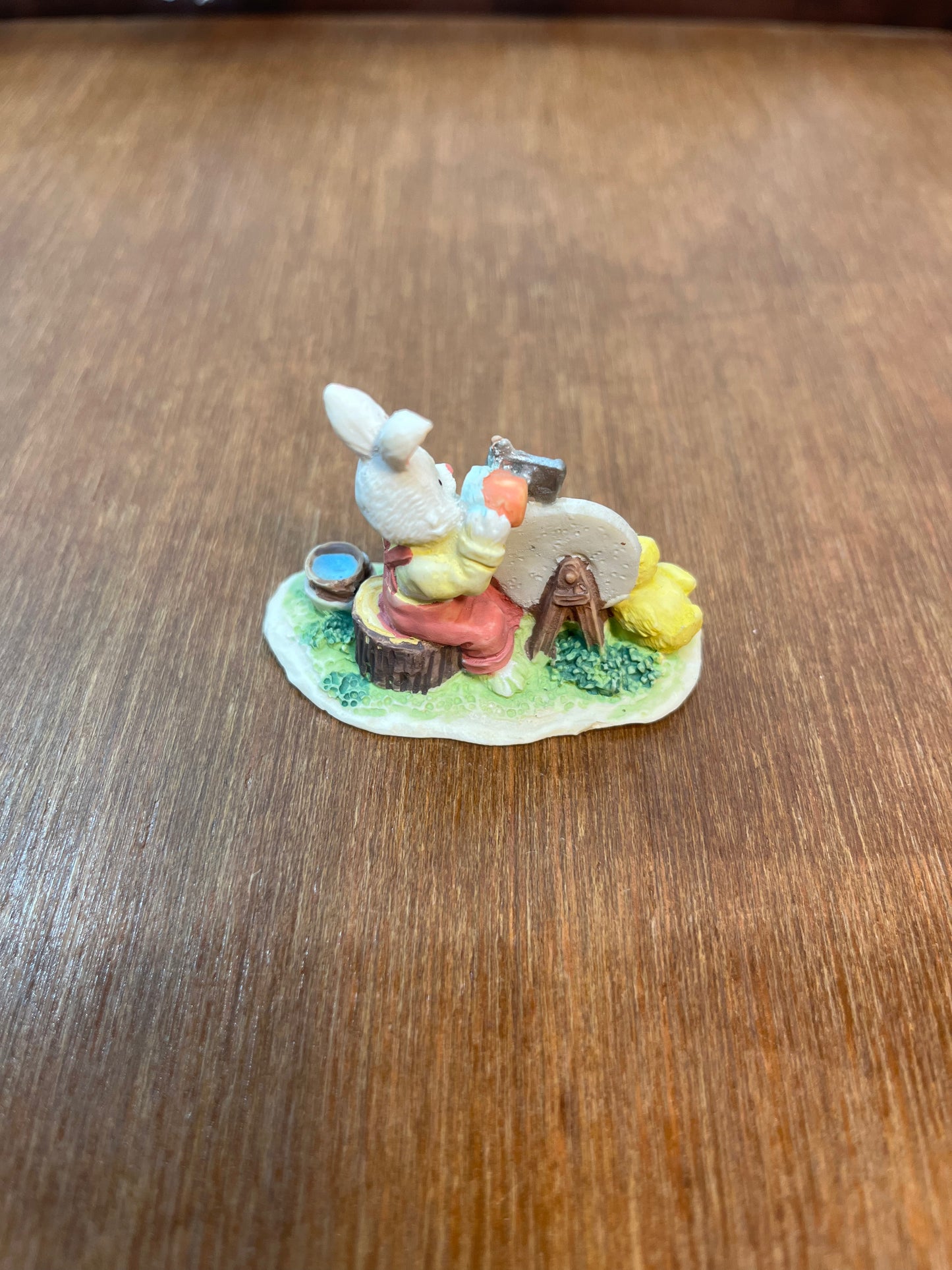 Village Bunny Axe Sharping Figurine