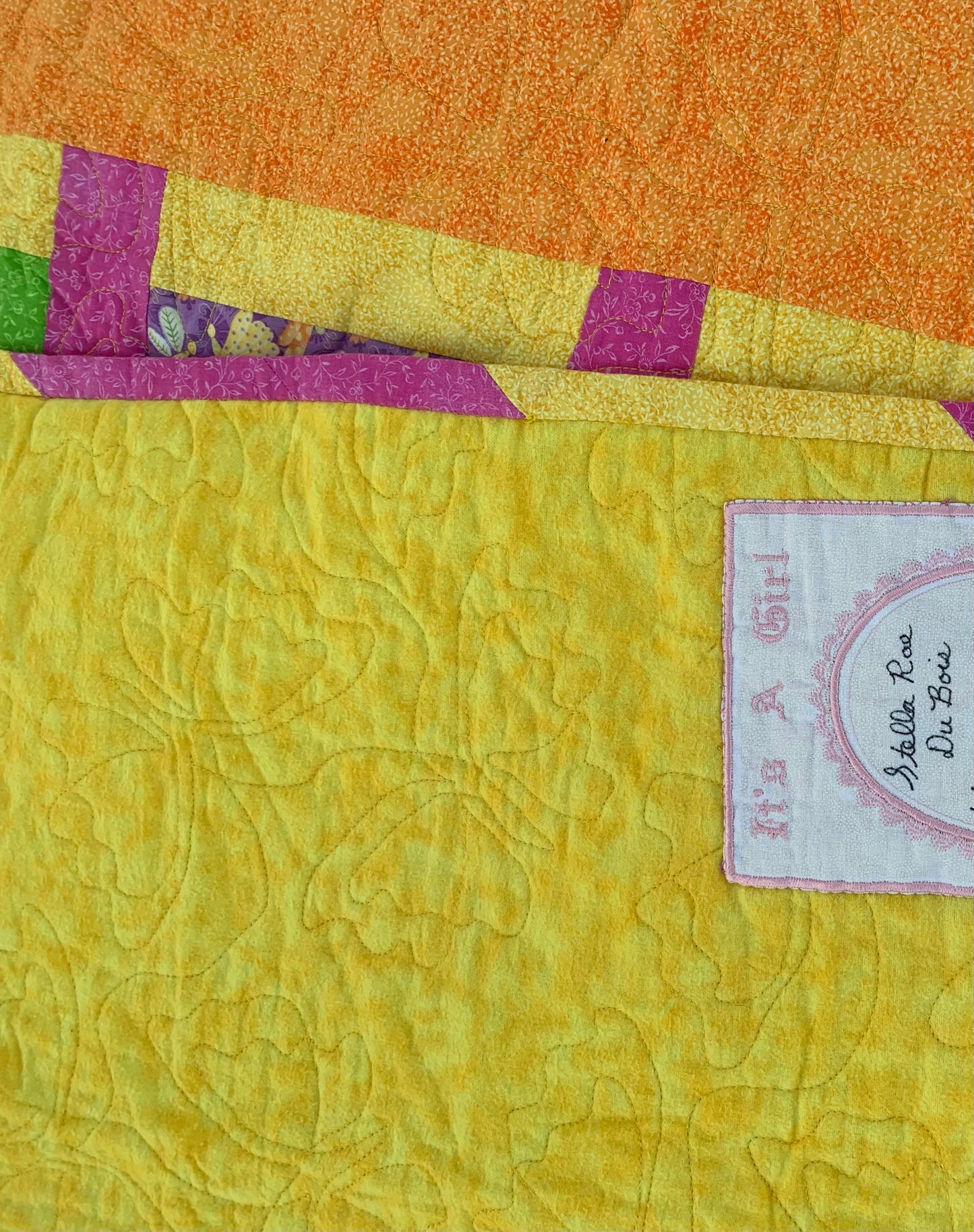 Colorful Handmade/Machine Sewn Dragonfly Quilt