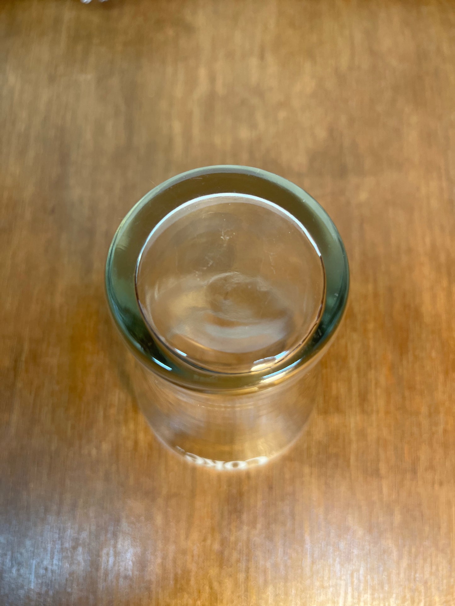Clear Vintage White Logo Coca Cola Glass
