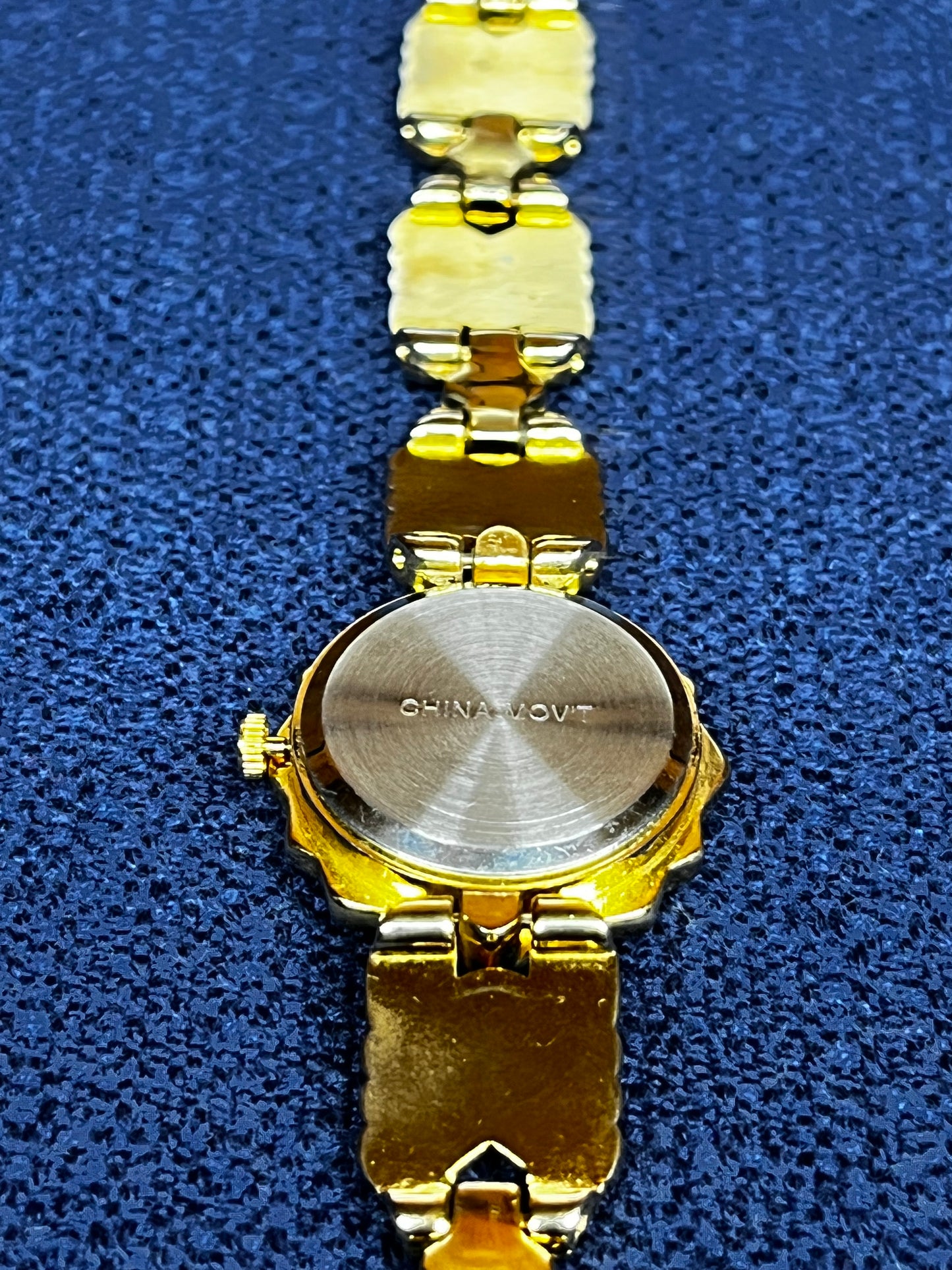 Beautiful Vintage Lotus Design Gold Plated Watch