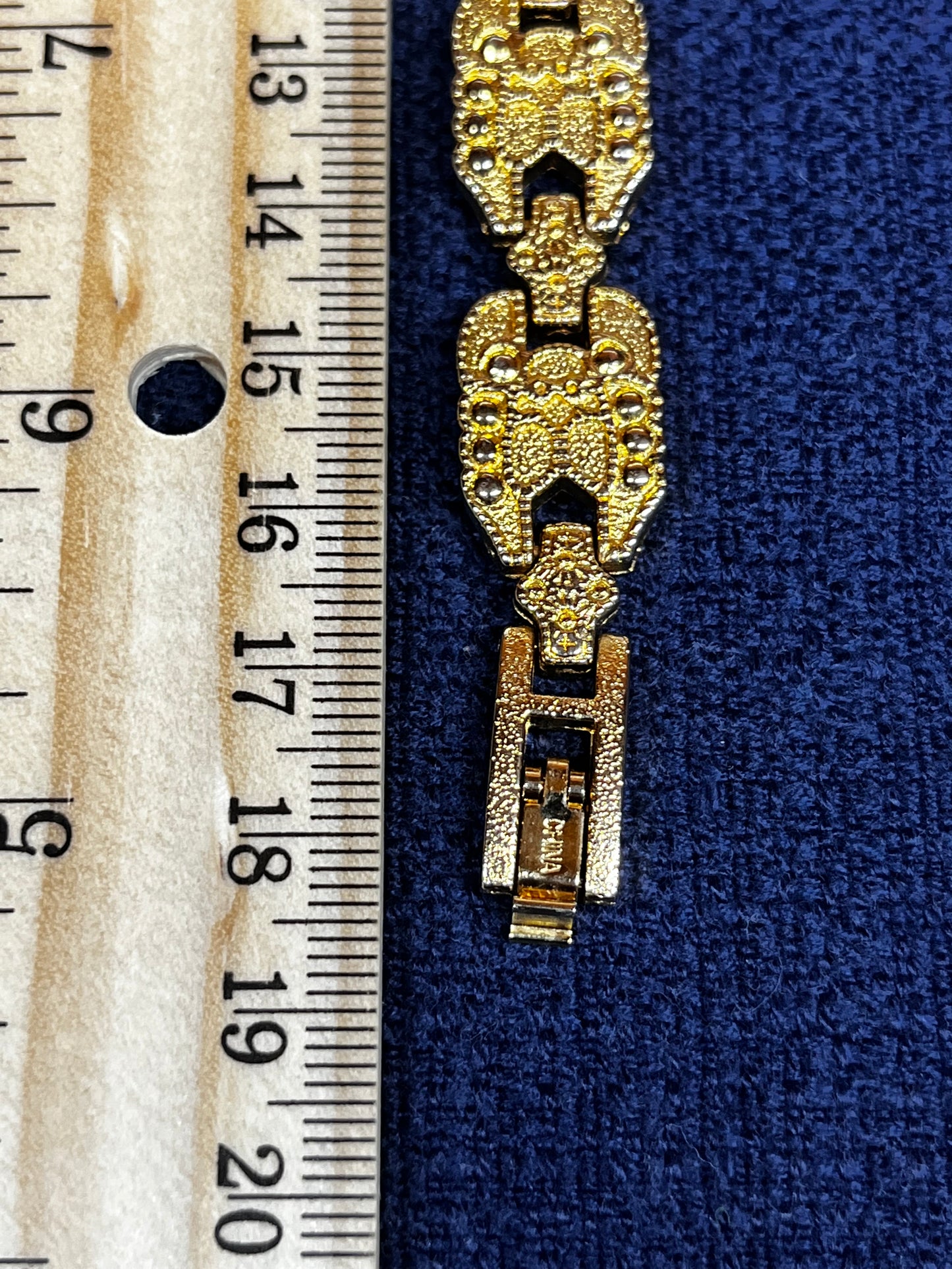 Beautiful Vintage Lotus Design Gold Plated Watch