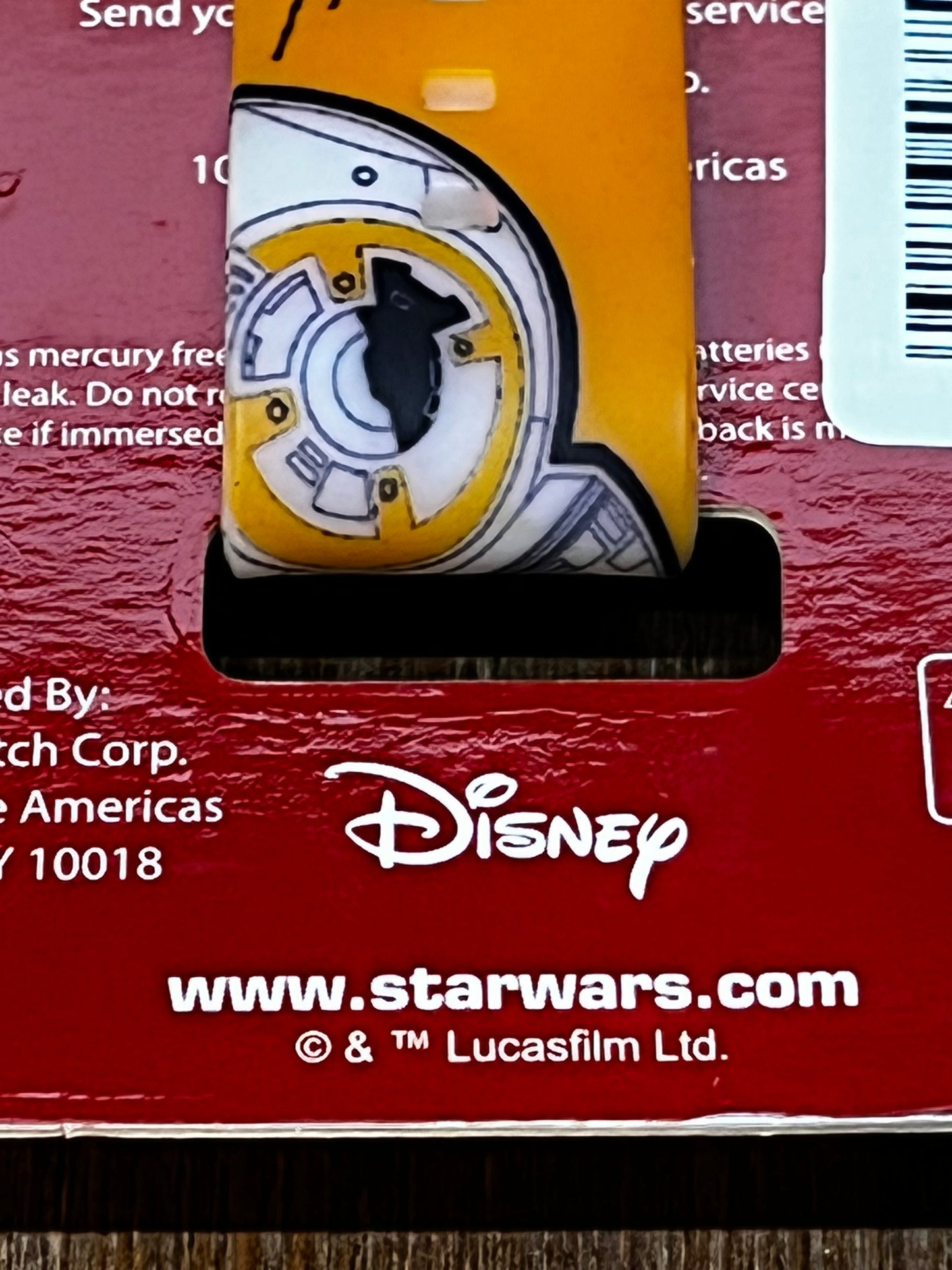 Star Wars Disney The Force Awakens Orange LED Watch