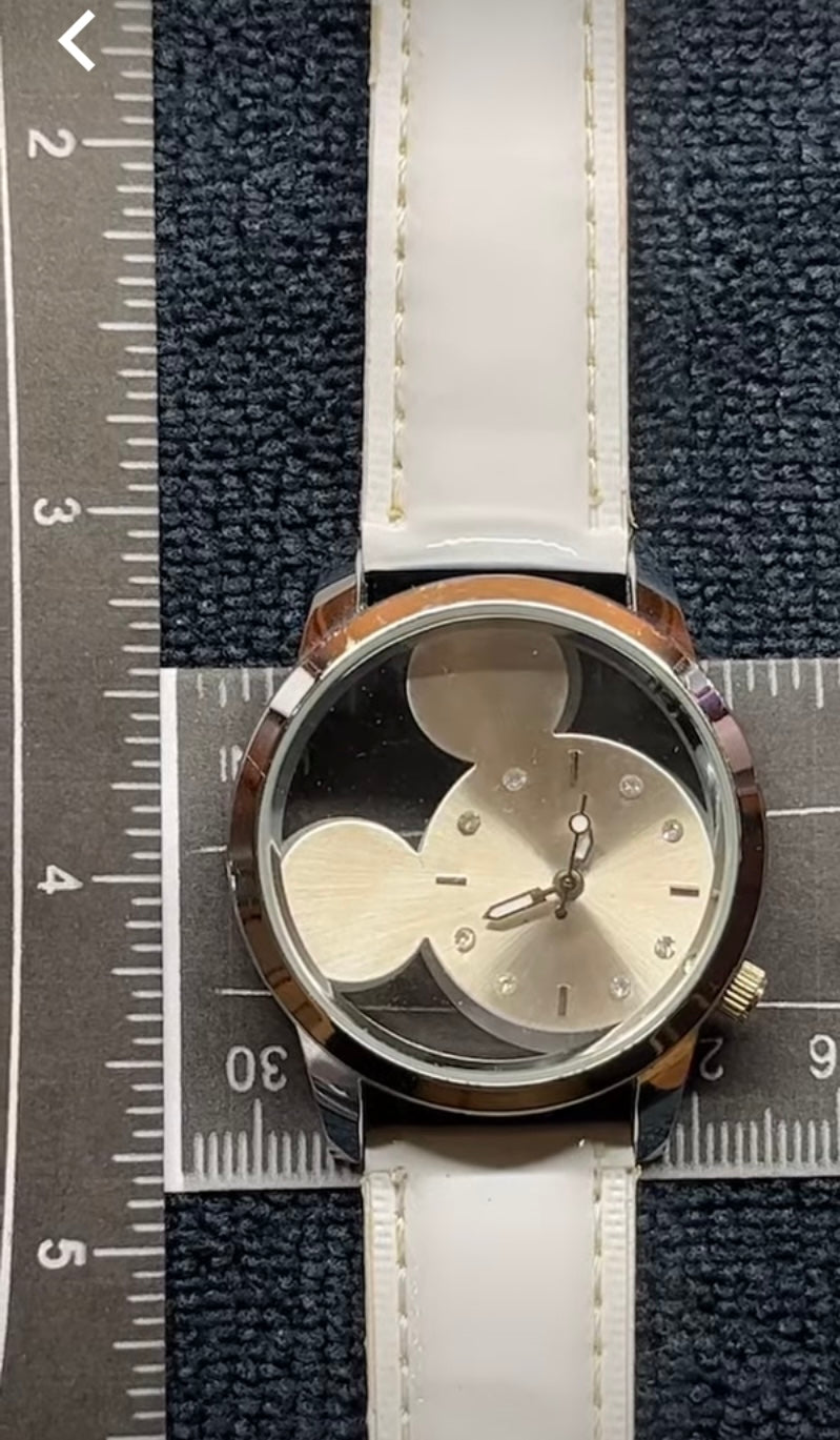 White & Silver Mickey watch