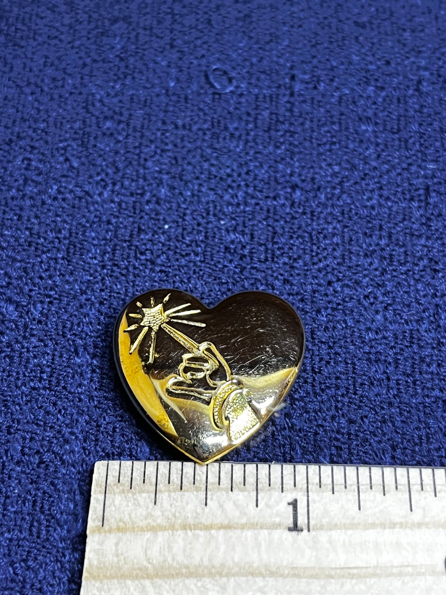 Gold Heart Arm & Wand Disney Pin
