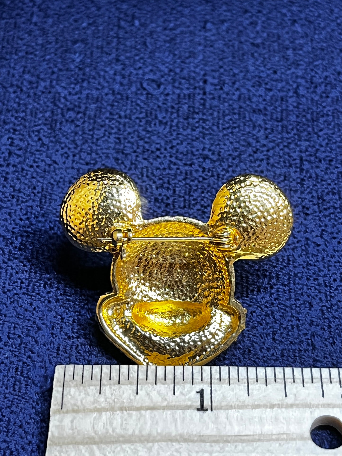Large Mickey Mouse Enamel and Rhinestones Pin