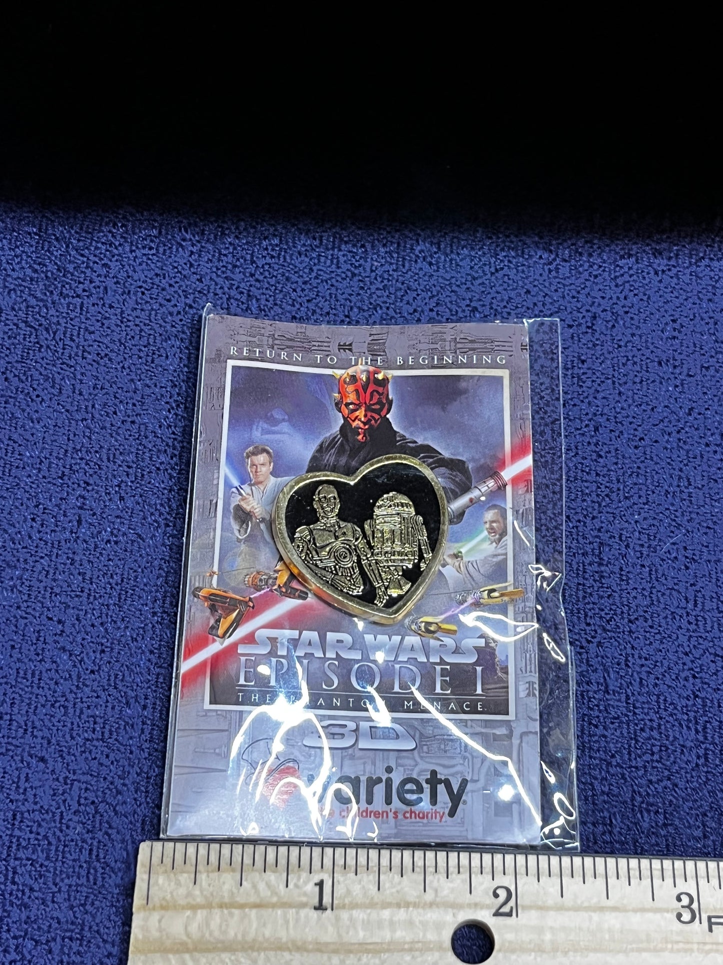 Star Wars Episode 1 The Phantom Menace 3D heart Pin R2-D2