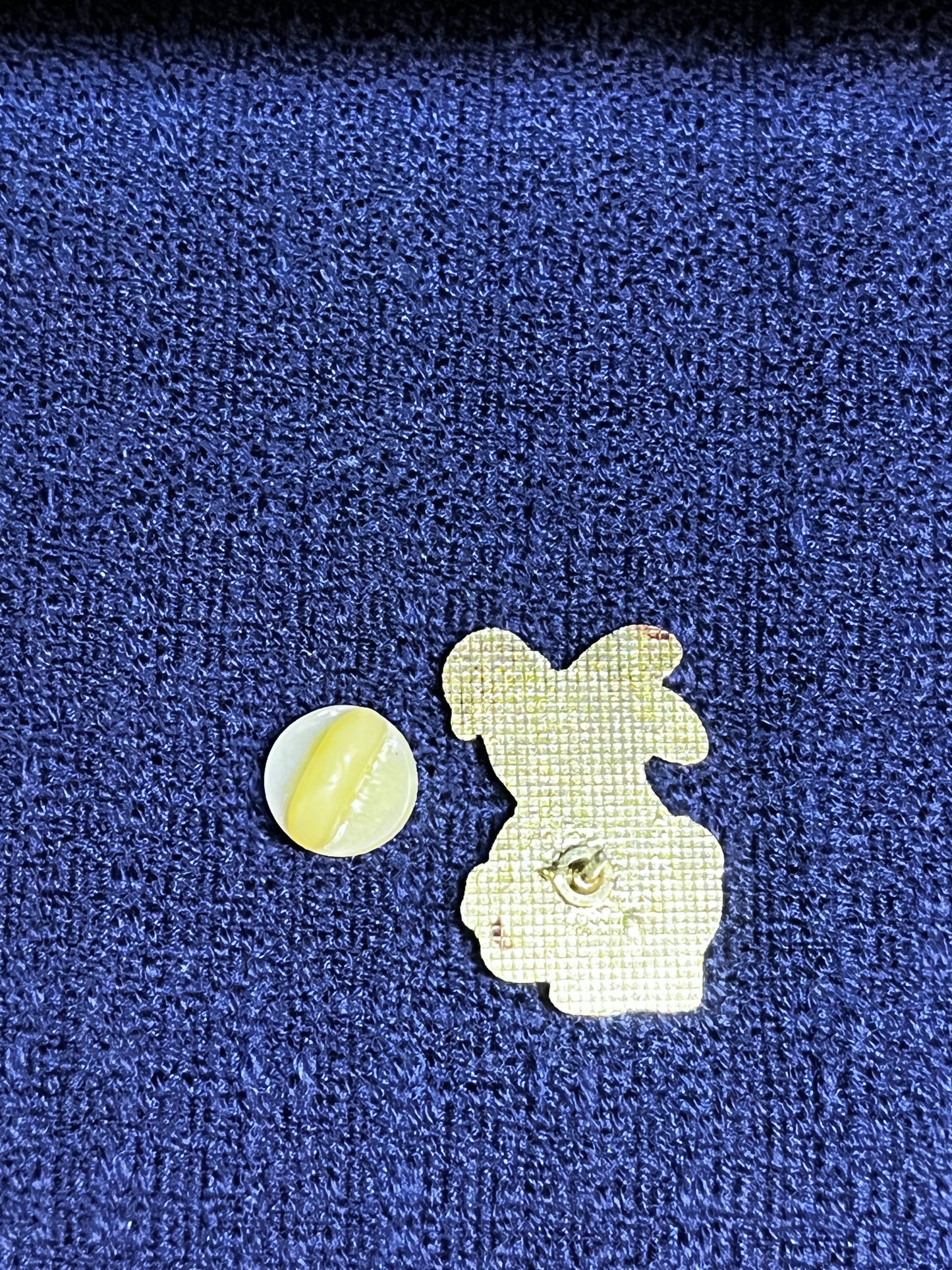 Vintage Enamel Easter Bunny Cartoon Pin