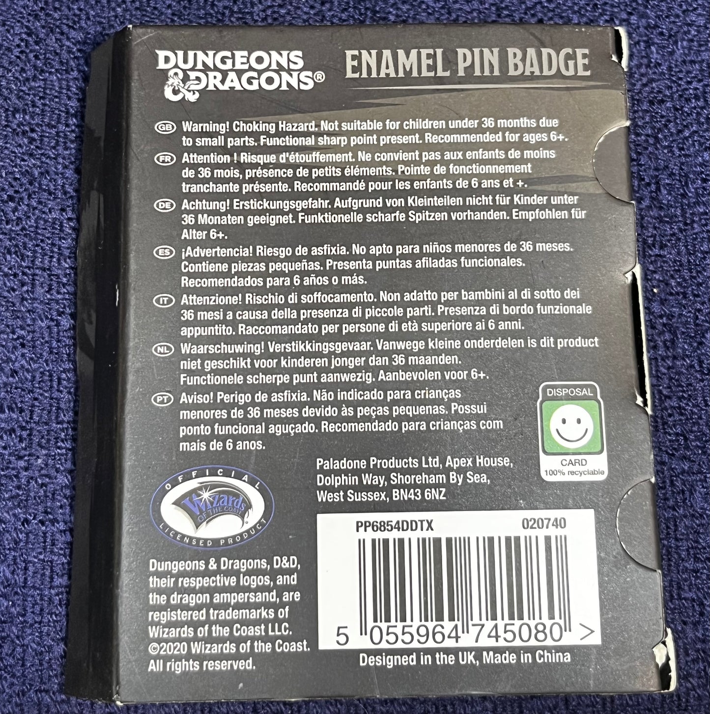 Dungeon and Dragons D&D Enamel Badge Pin