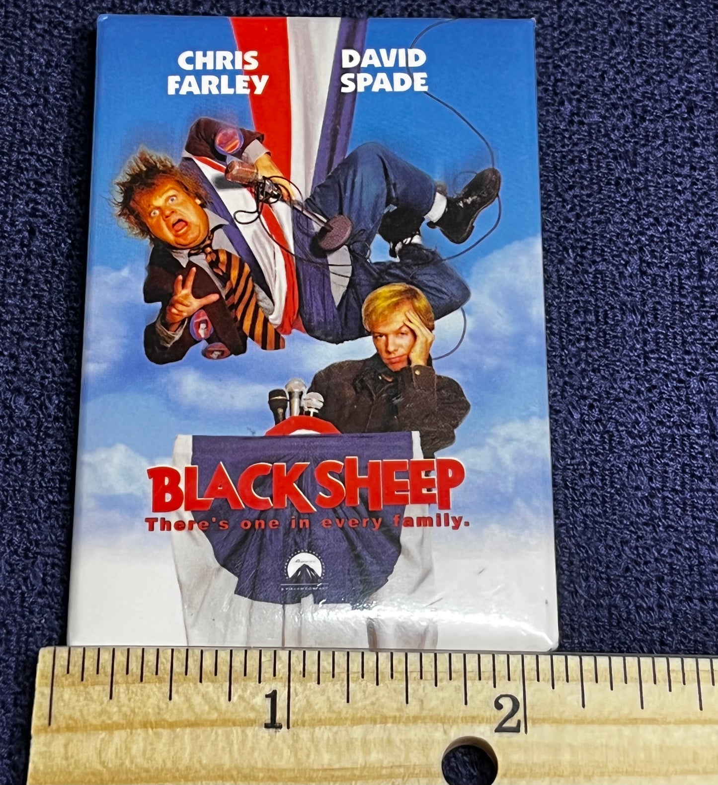 Vintage Chris Farley & David Spade Black Sheep 1995 Pin