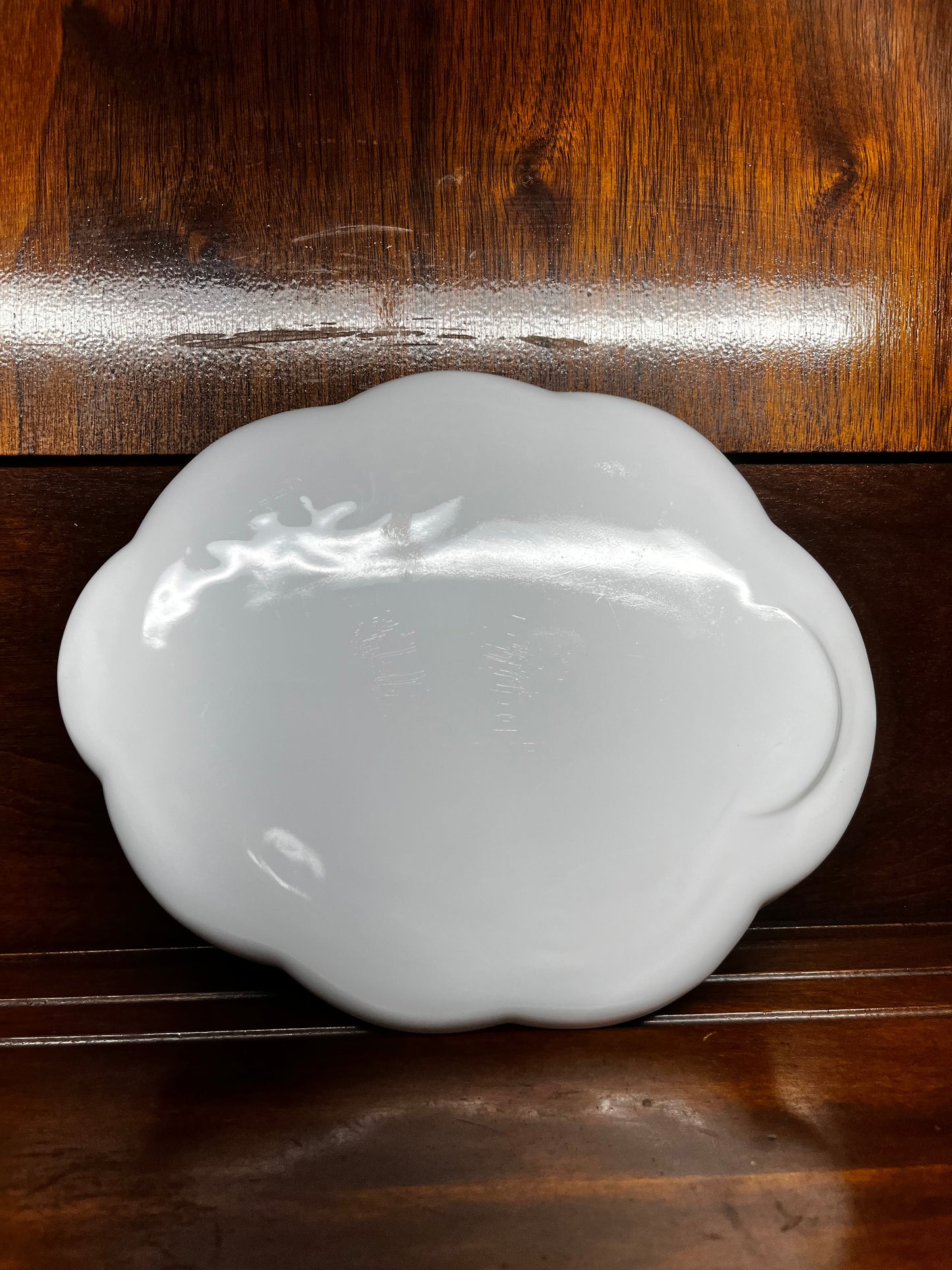 Vintage Harvest Grape Milk Glass Snack Set