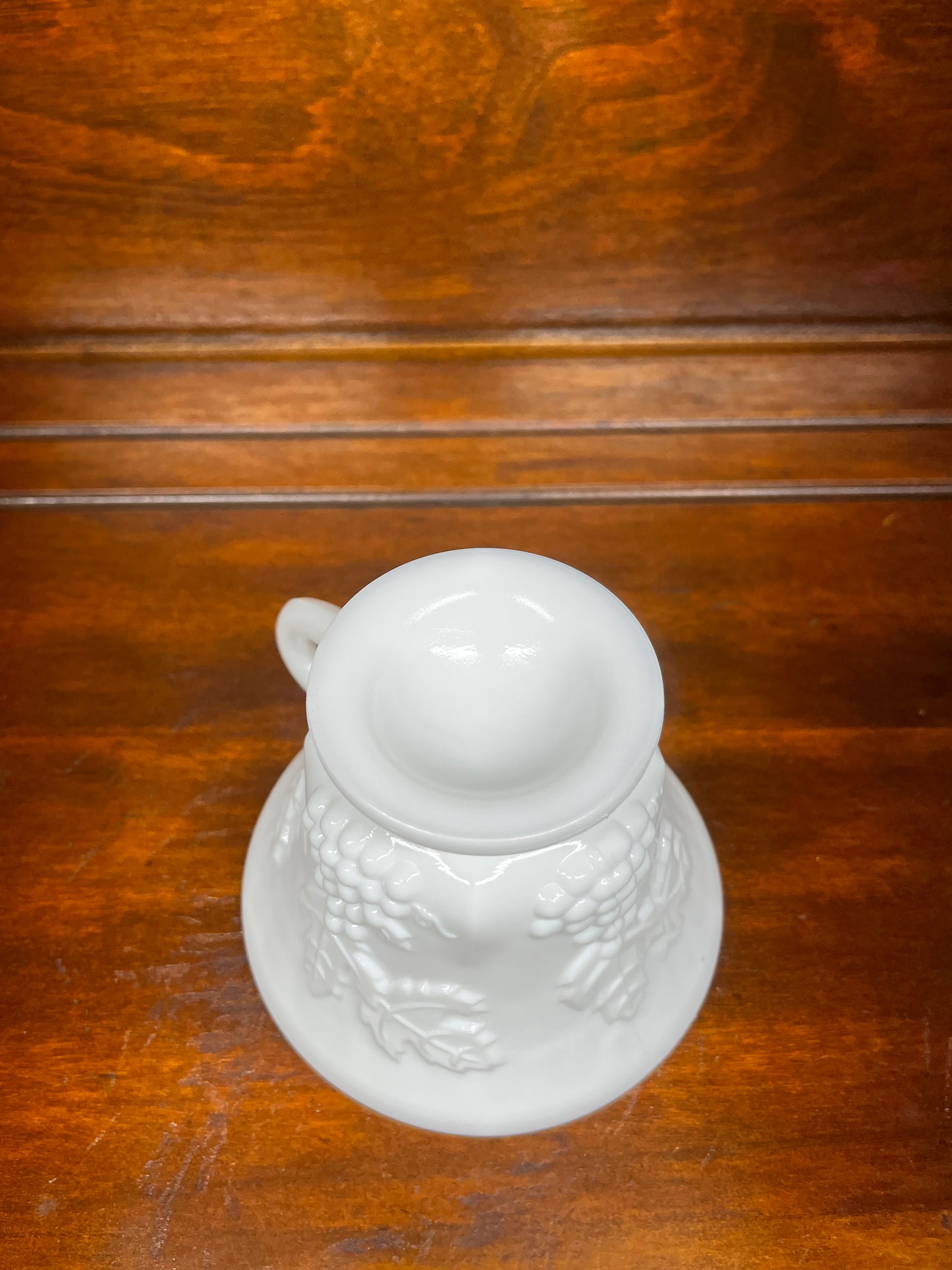 Vintage Harvest Grape Milk Glass Snack Set