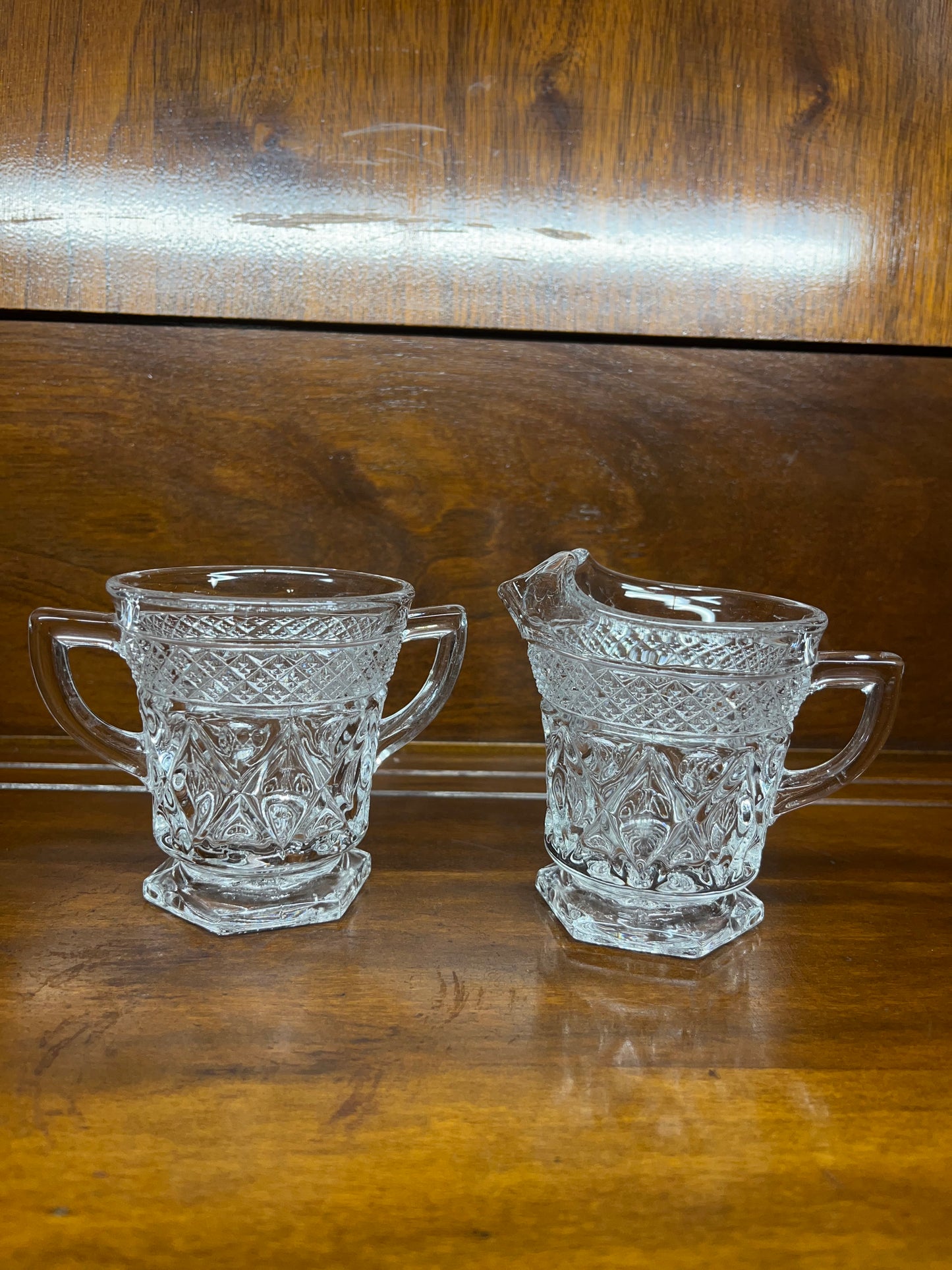 Creamer & Sugar Imperial Cape Cod Glass Set