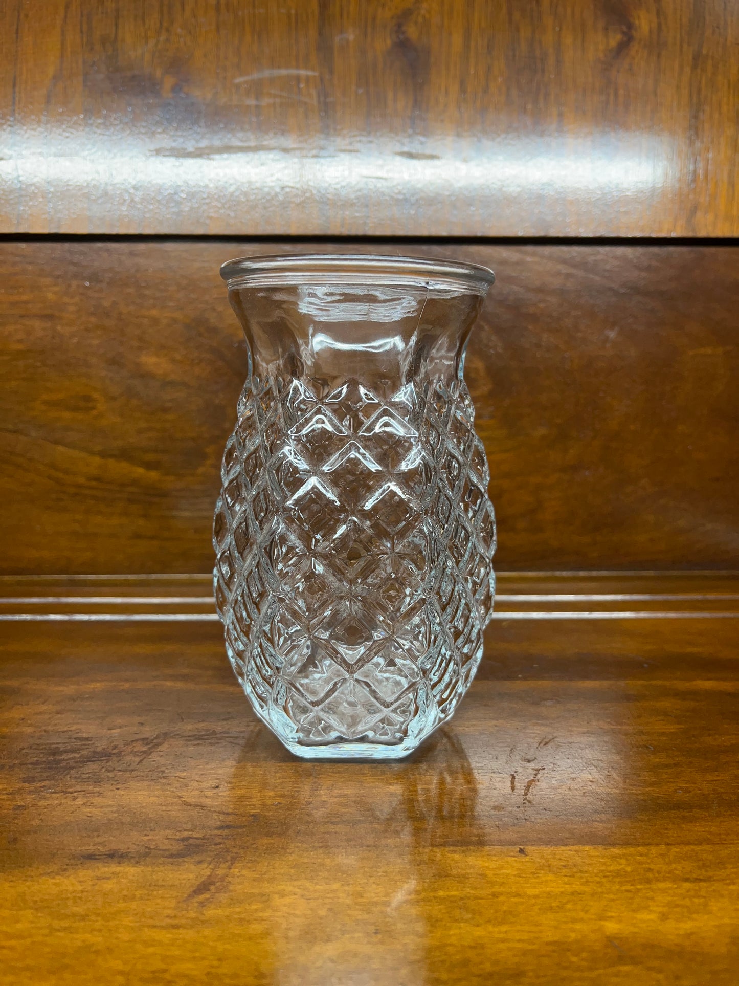 Vintage Diamond Pattern Vase