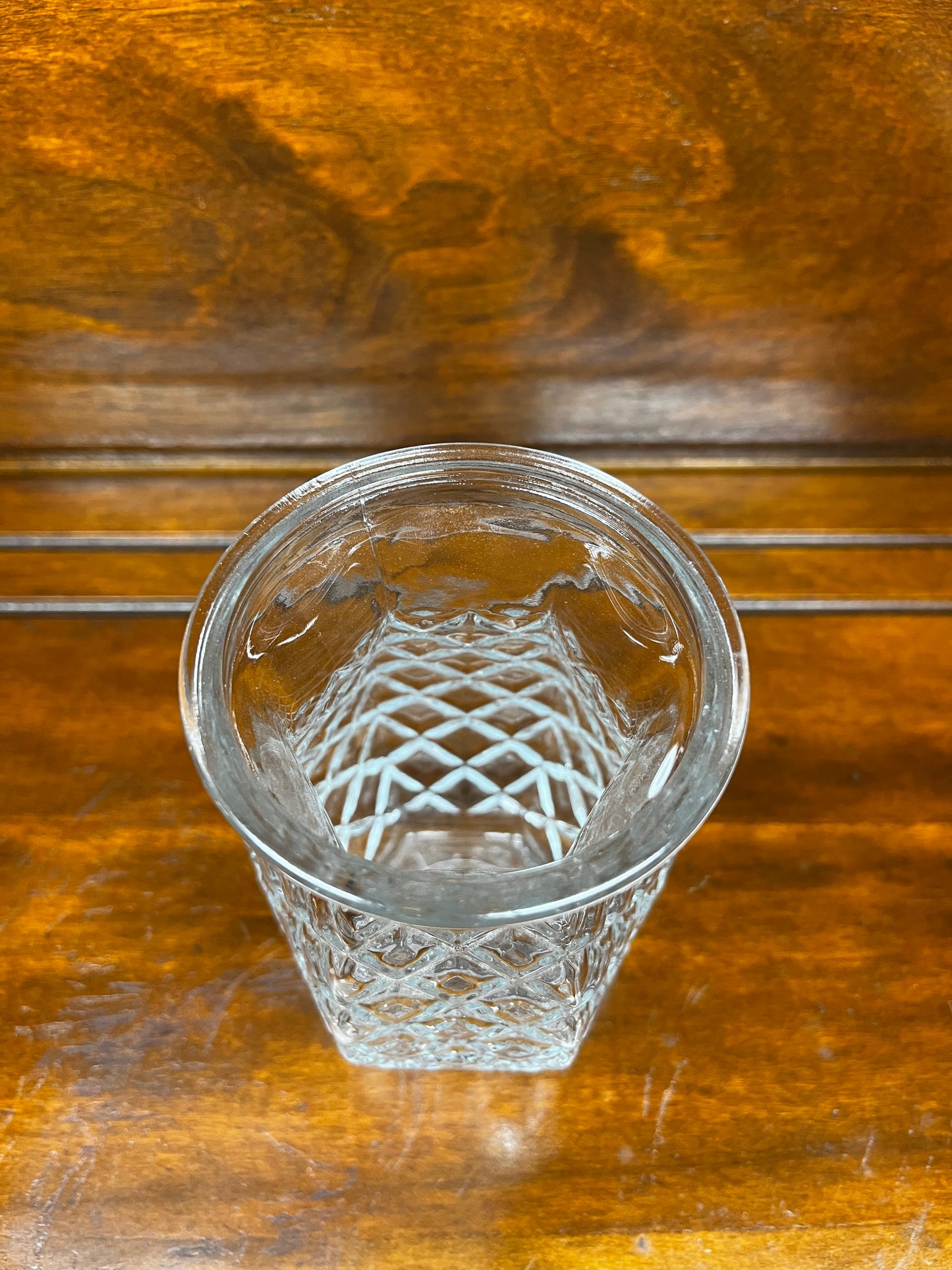 Vintage Diamond Pattern Vase