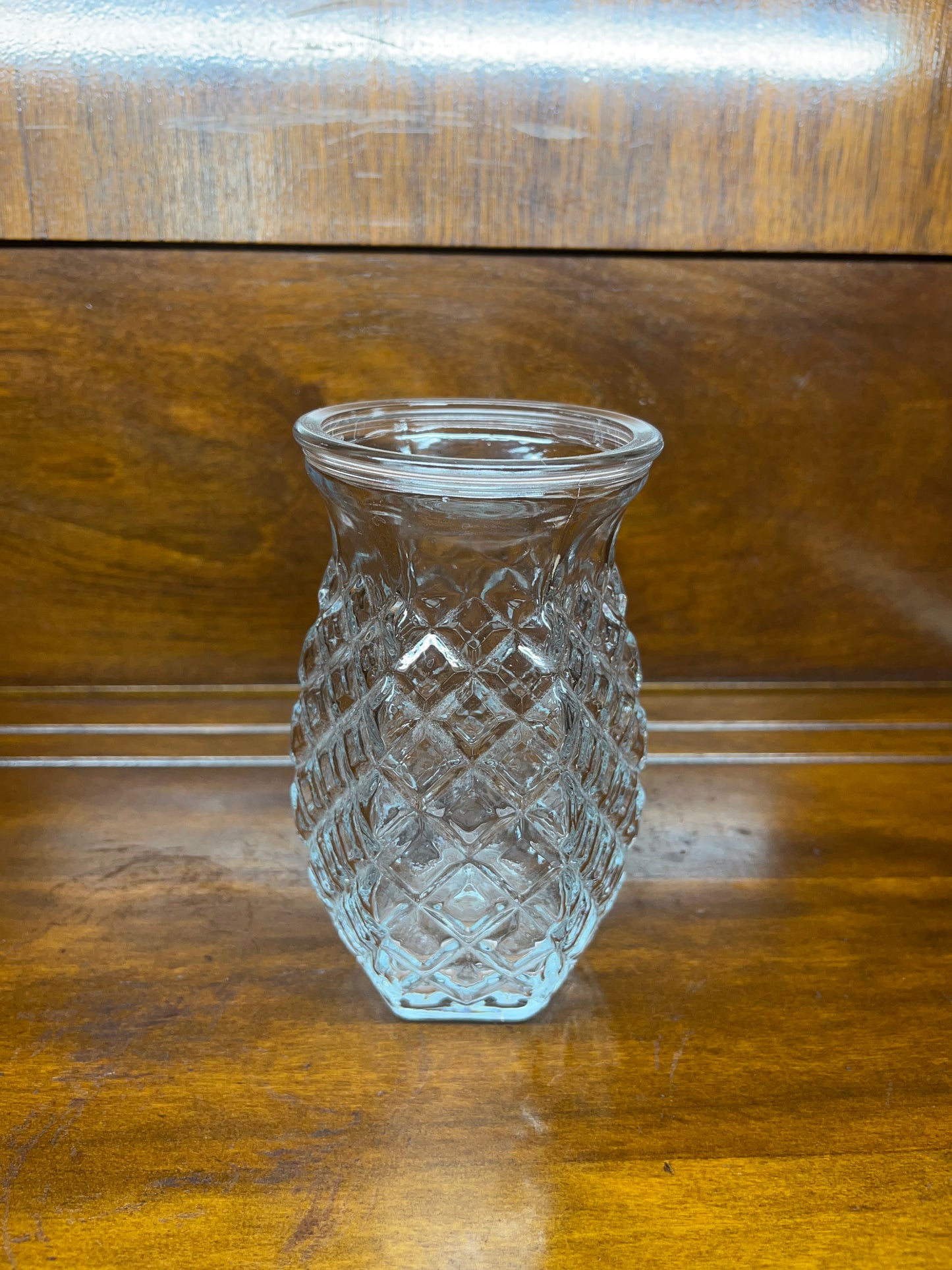 Vintage Diamond Pattern Vase