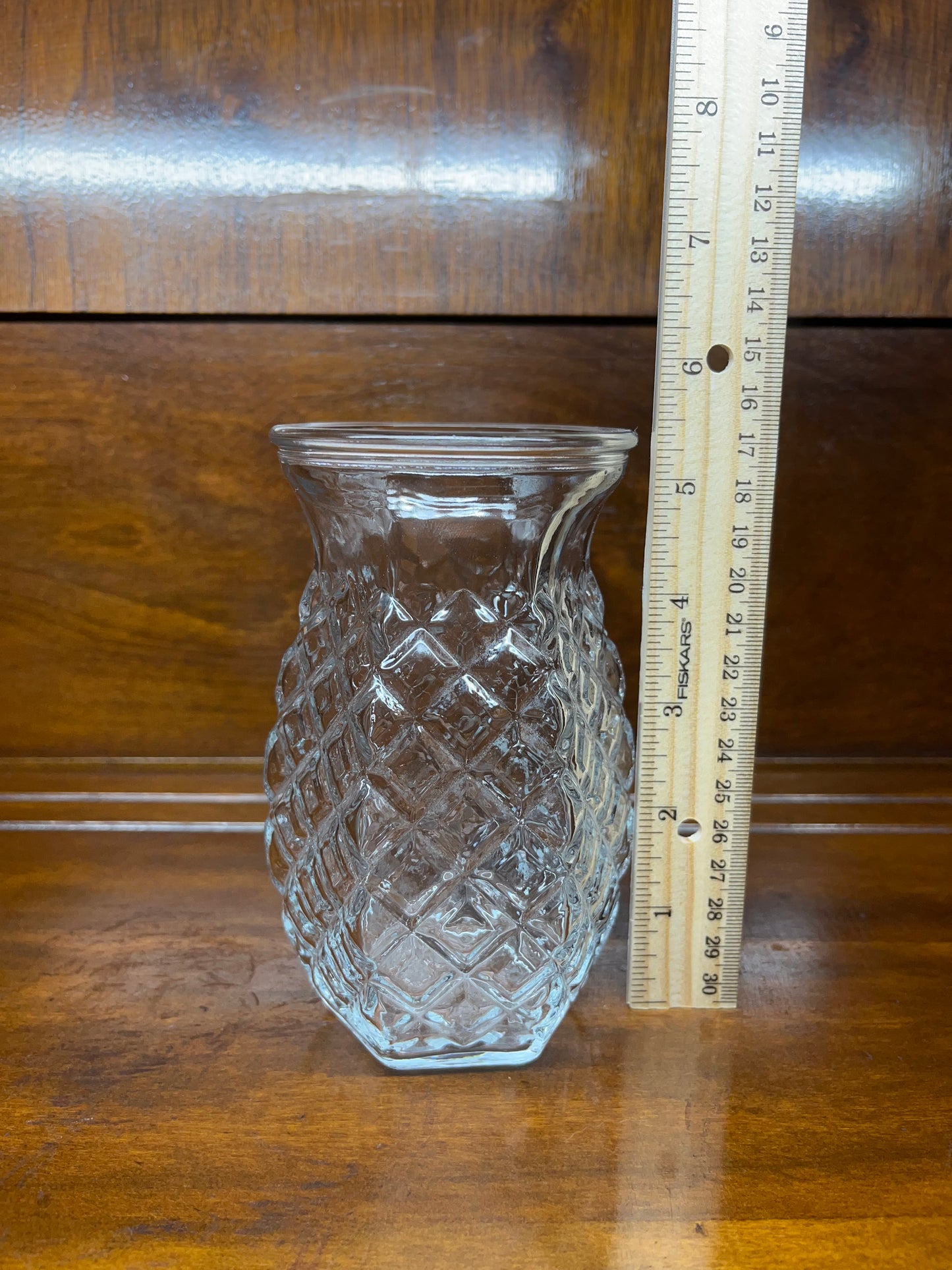 Vintage Diamond Pattern Vase