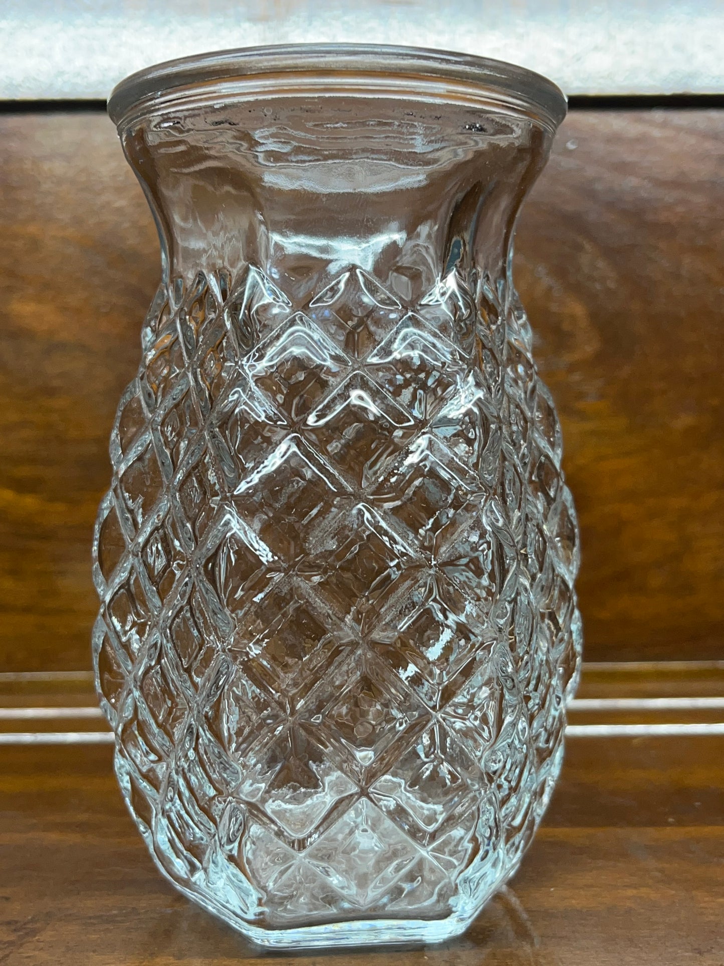 Vintage Diamond Pattern Vase