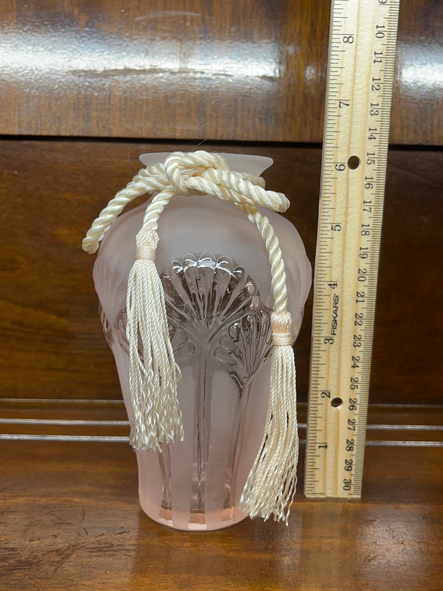 Vintage Art Style Frosted Pink Vase
