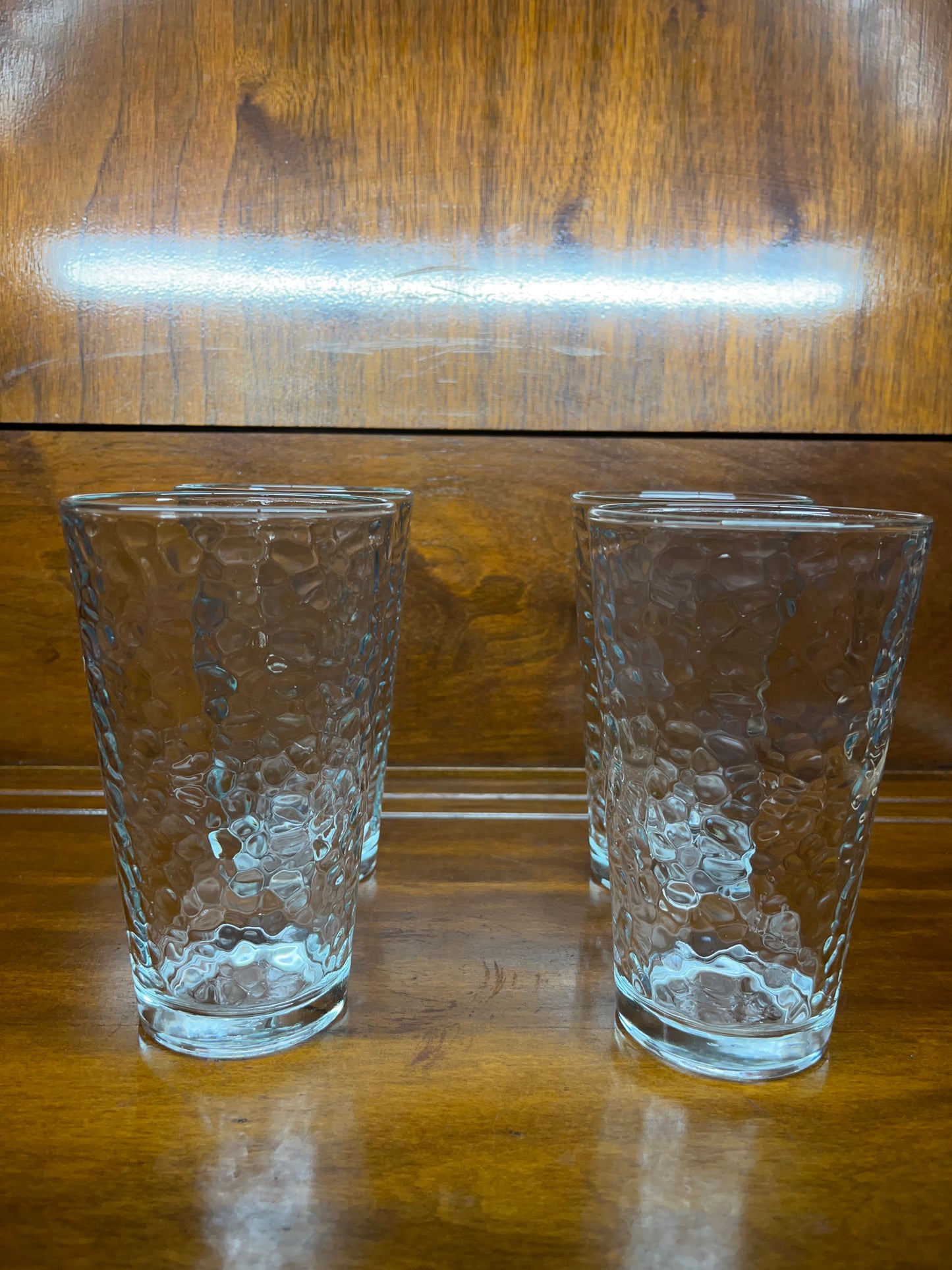 Tall Textured Drinking Glasses
