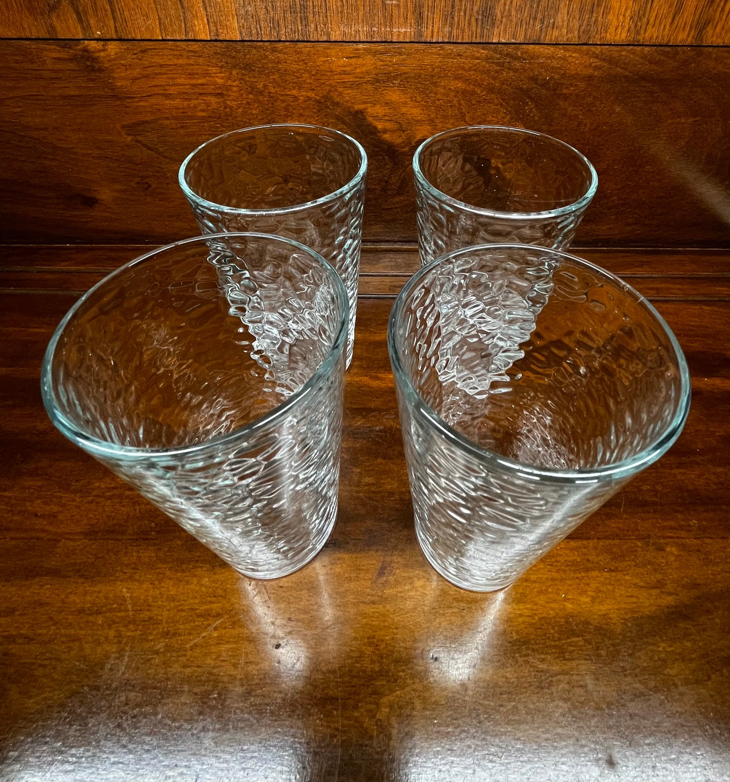 Tall Textured Drinking Glasses