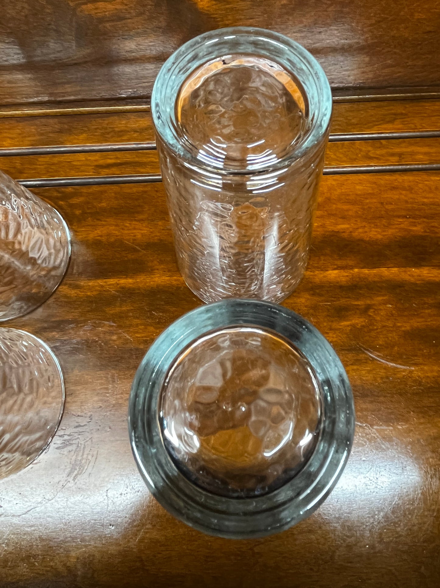 Tall Textured Drinking Glasses