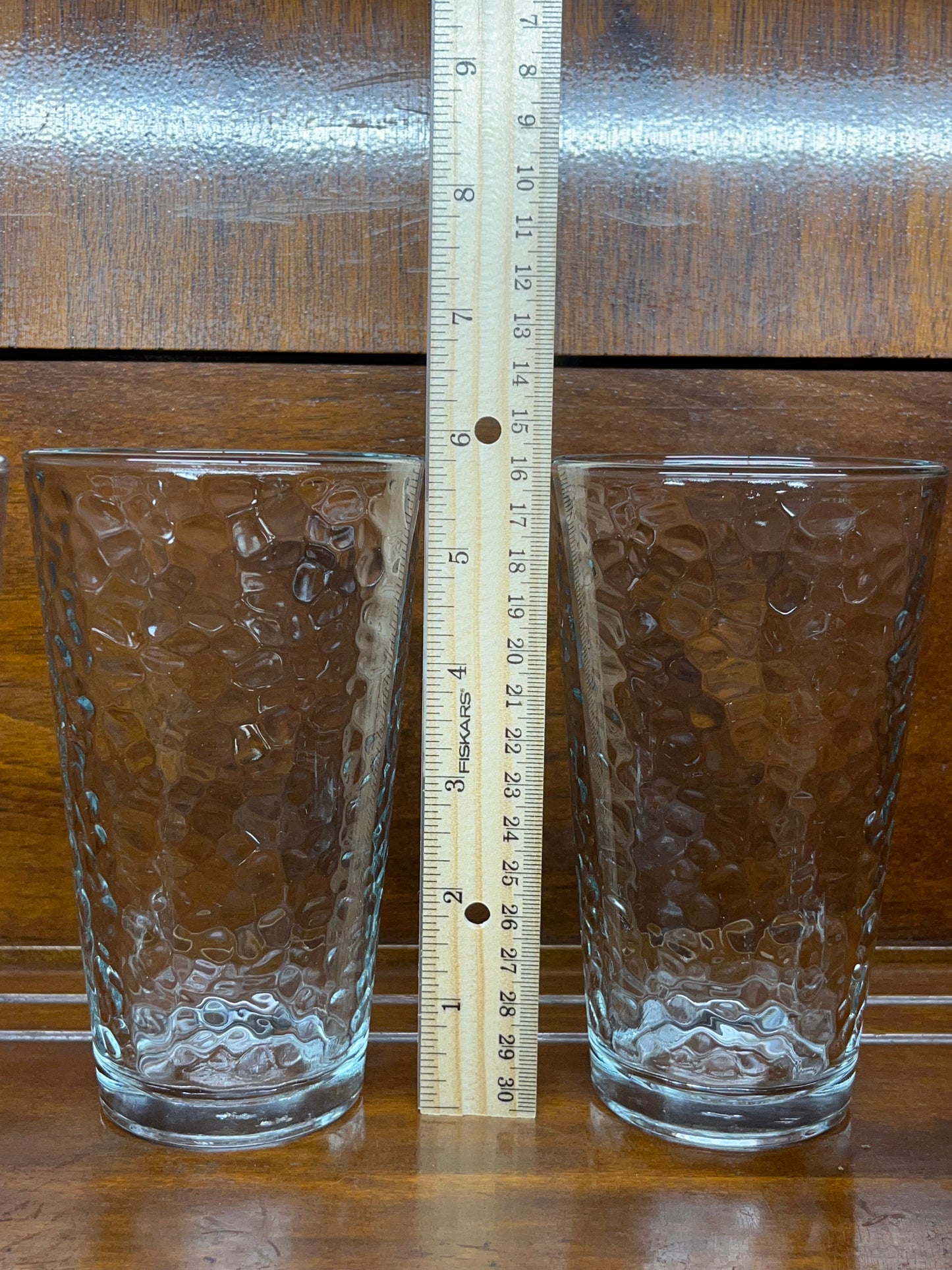 Tall Textured Drinking Glasses