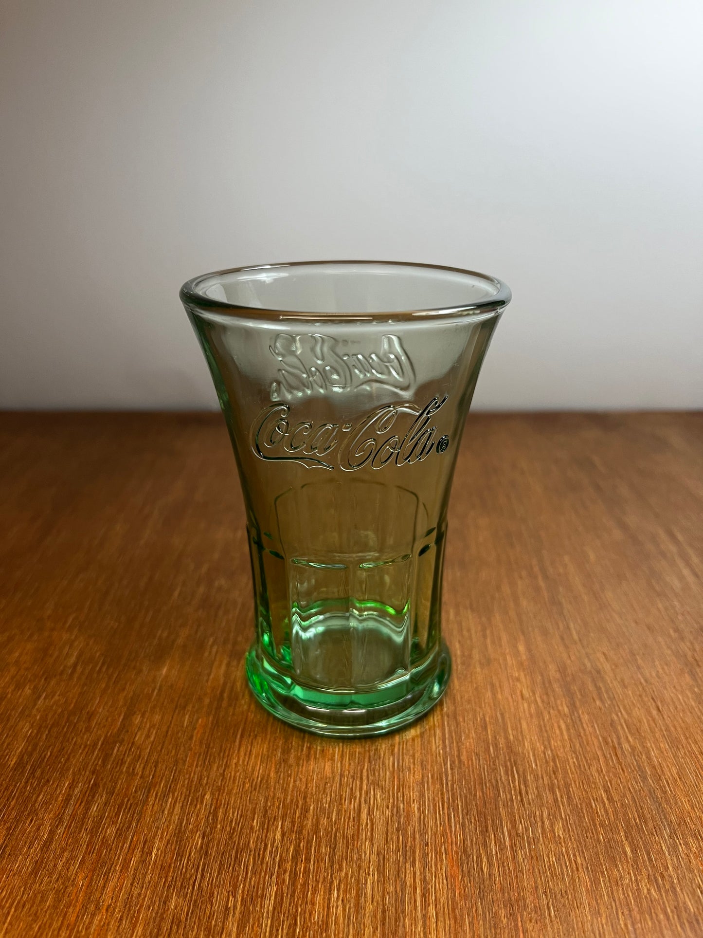 Miniature Libbey Aqua green Fluted Coca Cola Glass Cup