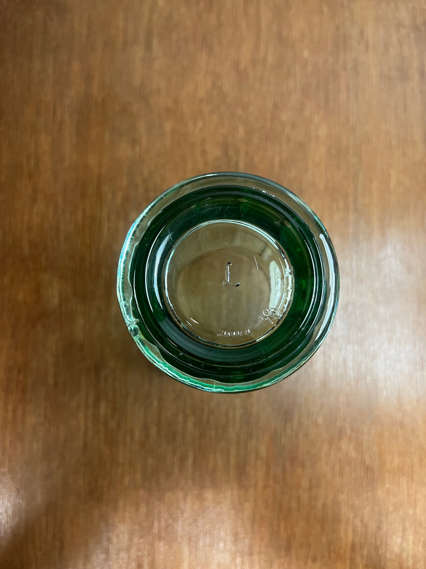 Miniature Libbey Aqua green Fluted Coca Cola Glass Cup
