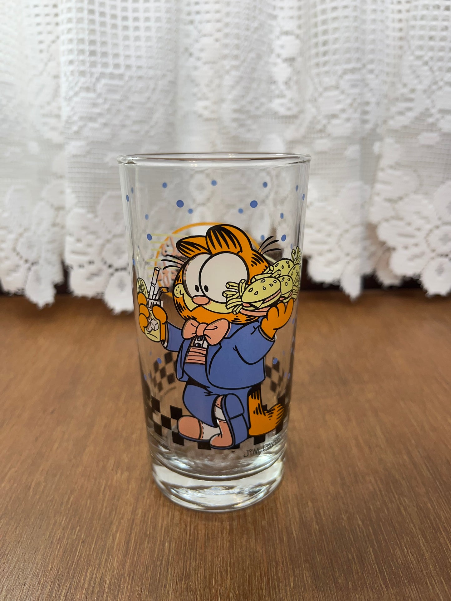 Garfield Cafe Drinking Glass Vintage