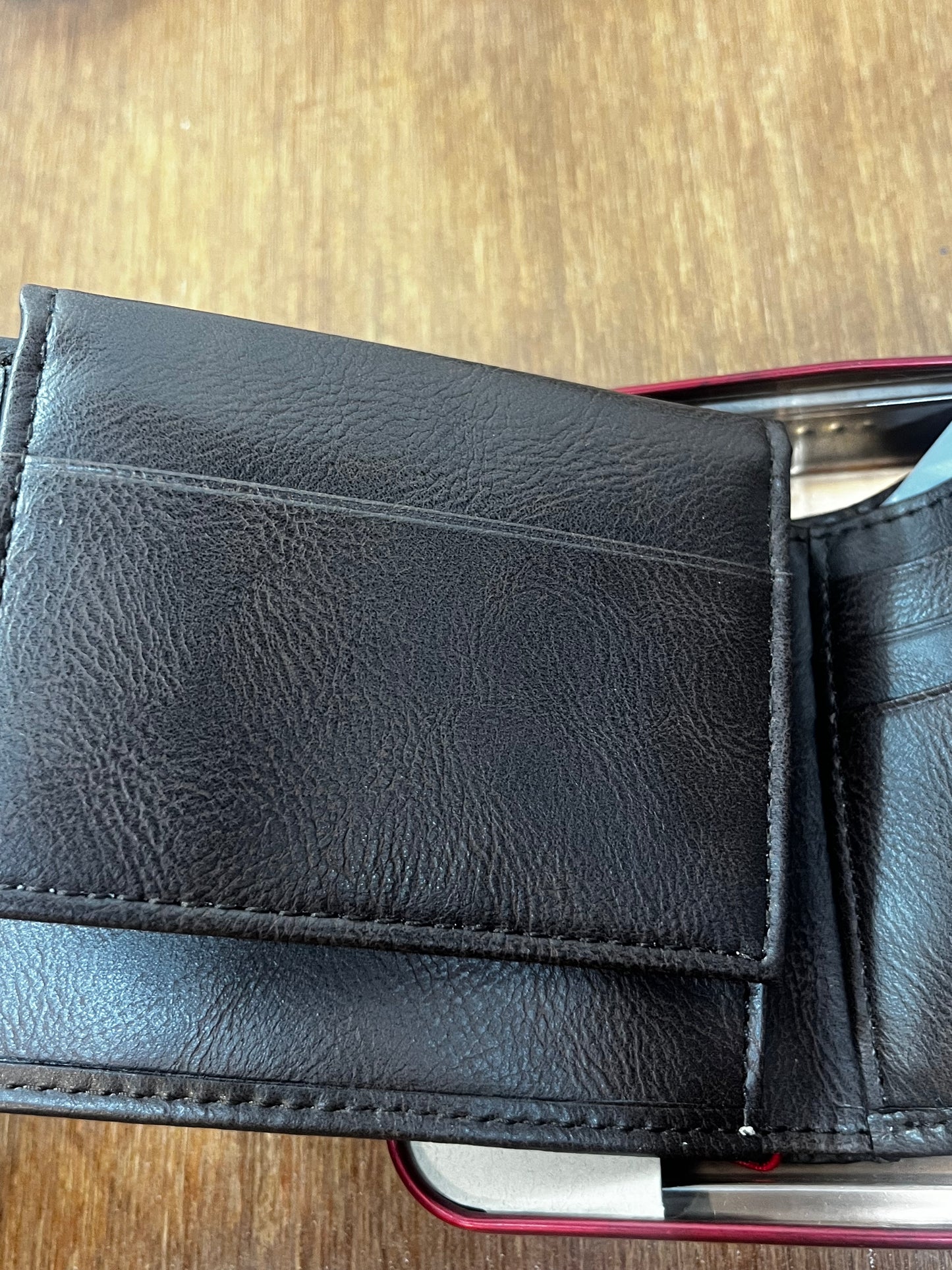 Mens Dark Brown Levis RFID Blocking Wallet