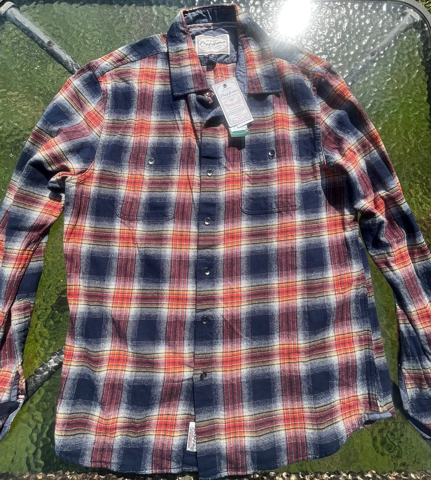 Plaid Flag And Anthem Flannel Shirt