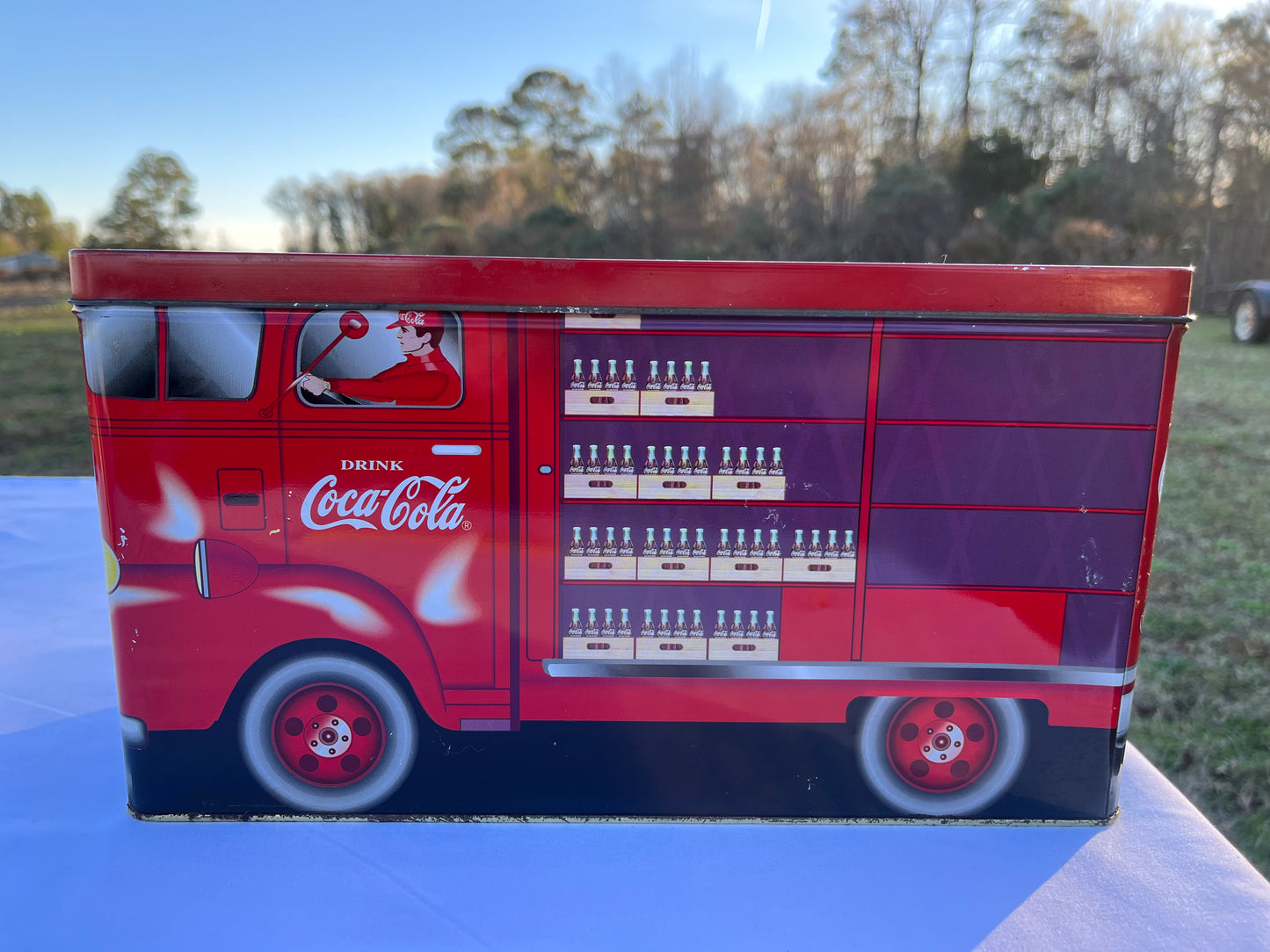 Vintage Coca Cola Bus Tin