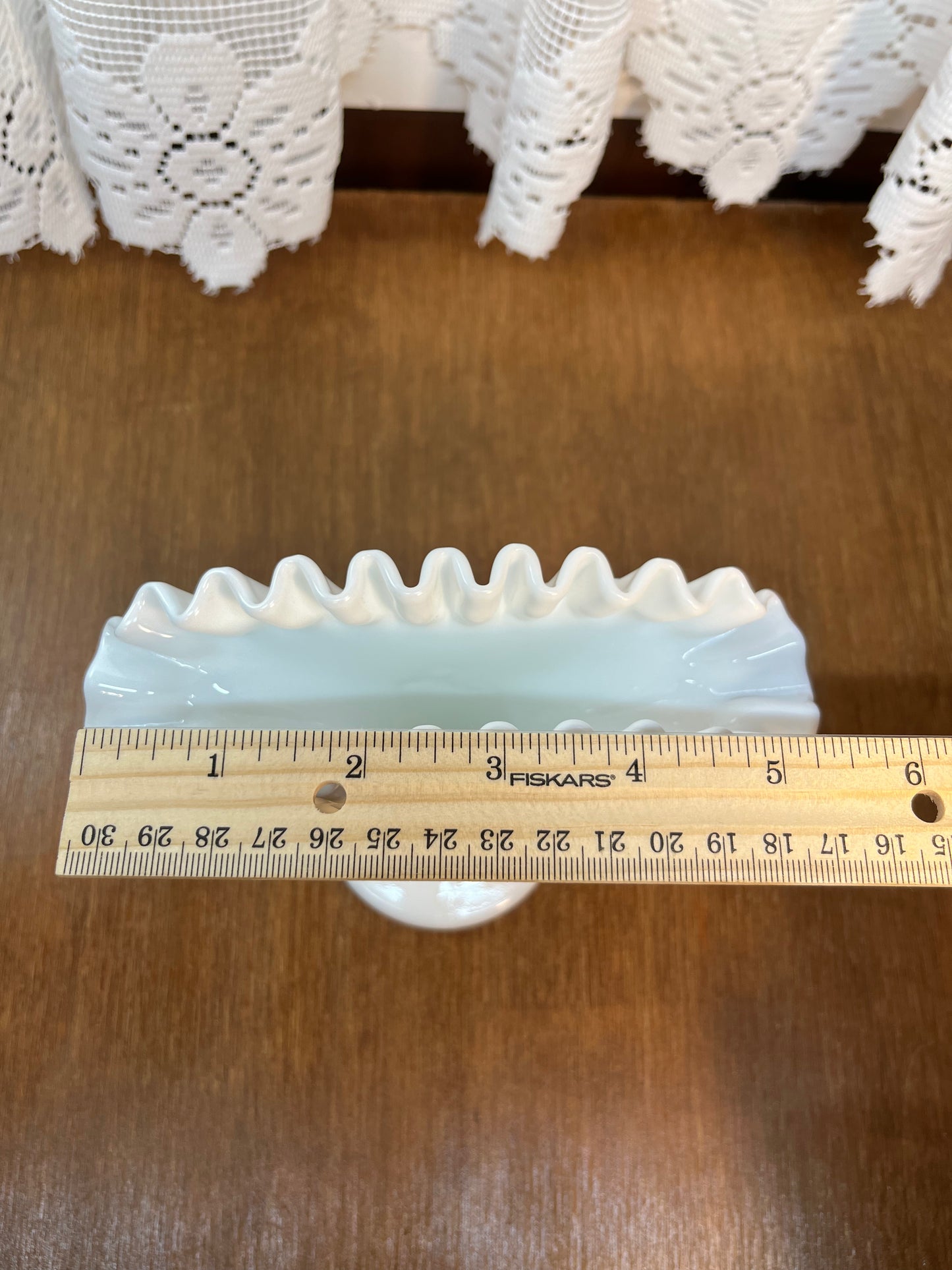 Vintage Fenton Hobnail Milk Glass Bud Vase