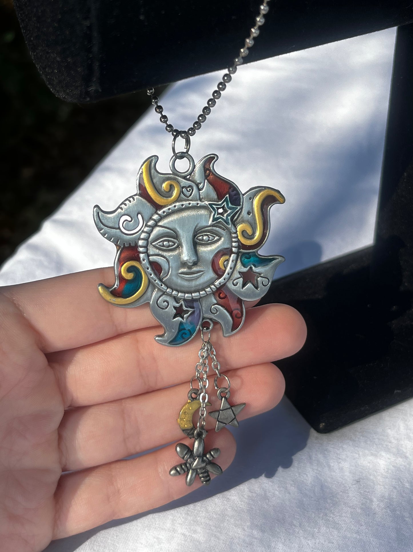 Sun, Moon and Stars Rear View Mirror Charm