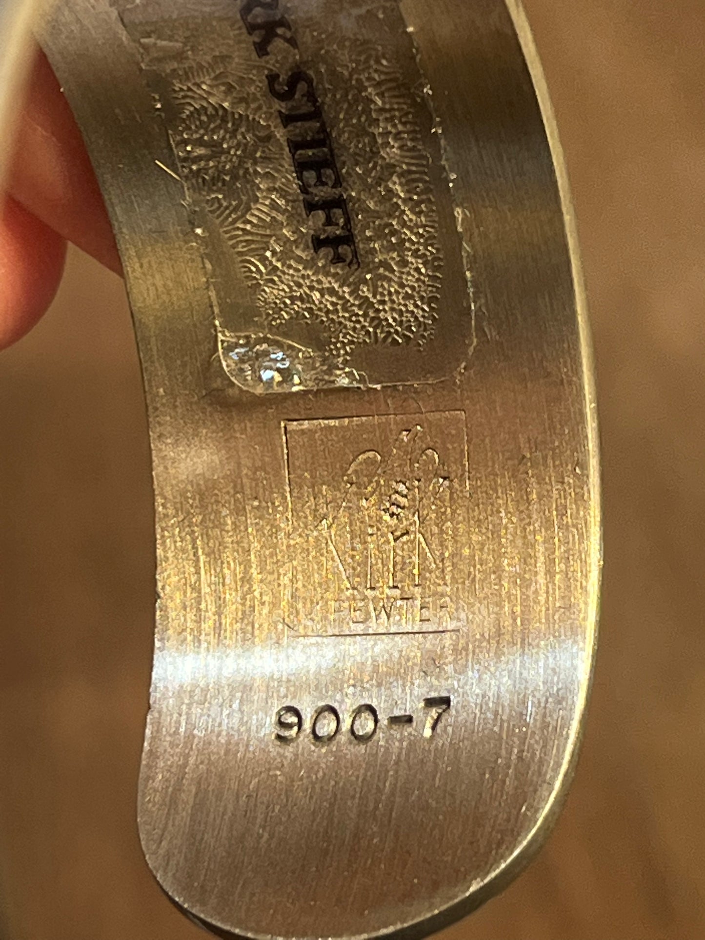 Beautiful Kirk Stieff Pewter July Bracelet