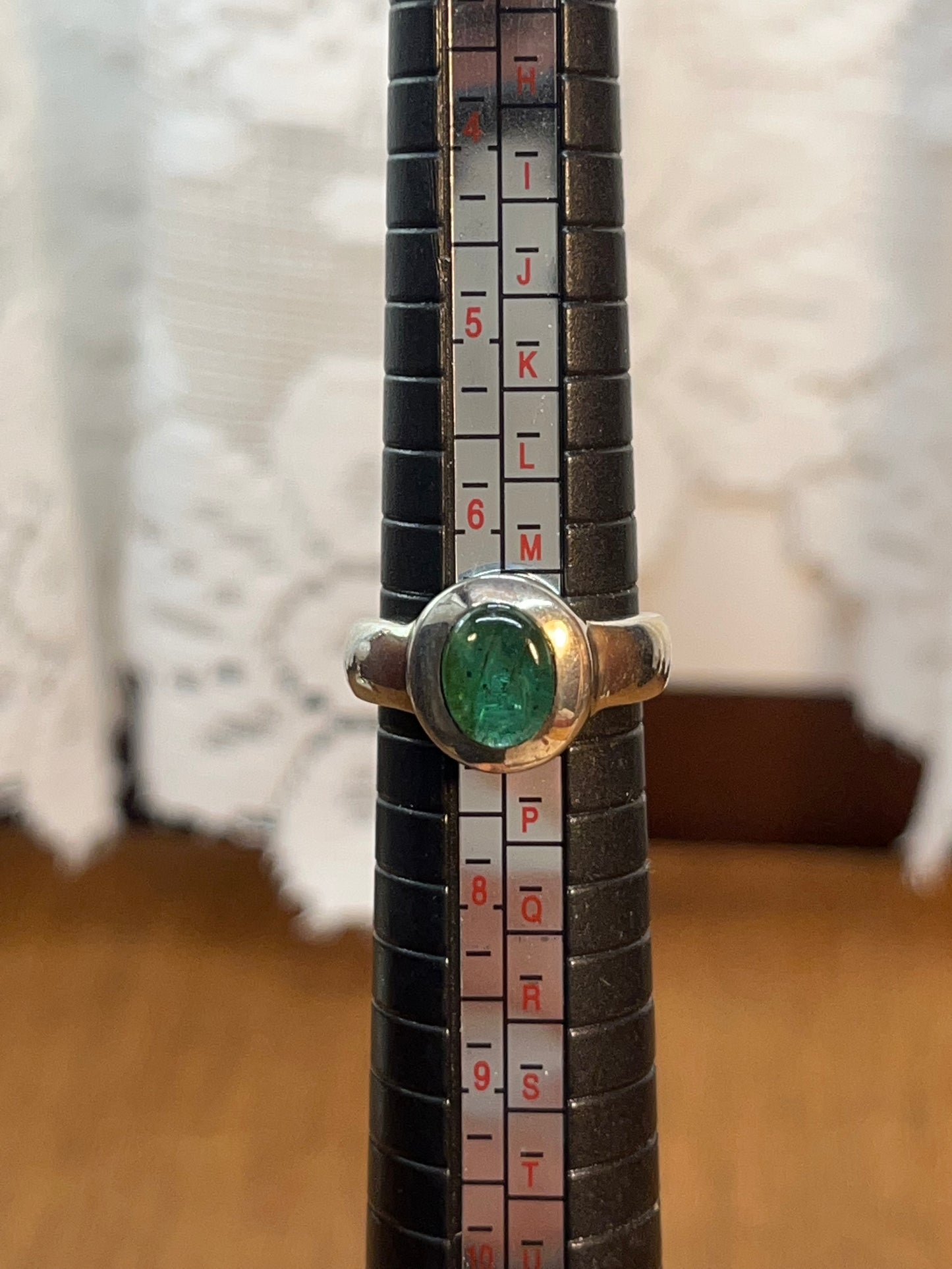 Vintage Emerald Green Oval Ring