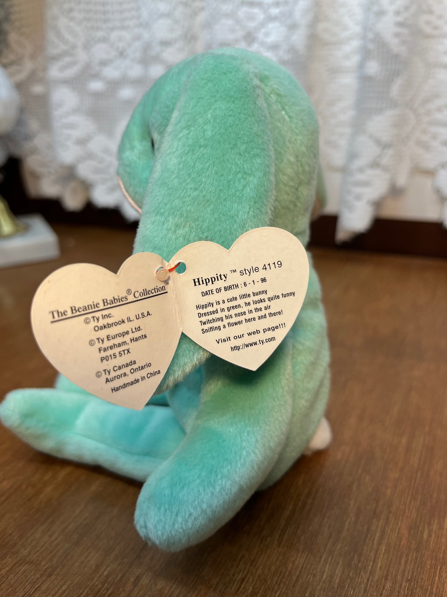Hippity Beanie Baby Ty Bunny With Tag