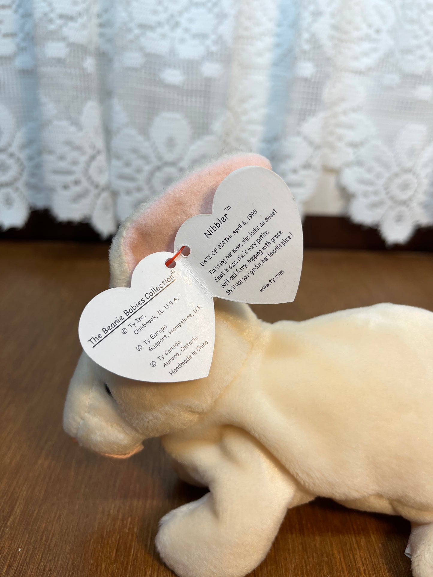 Nibbler Beanie Baby Ty Bunny With Tag