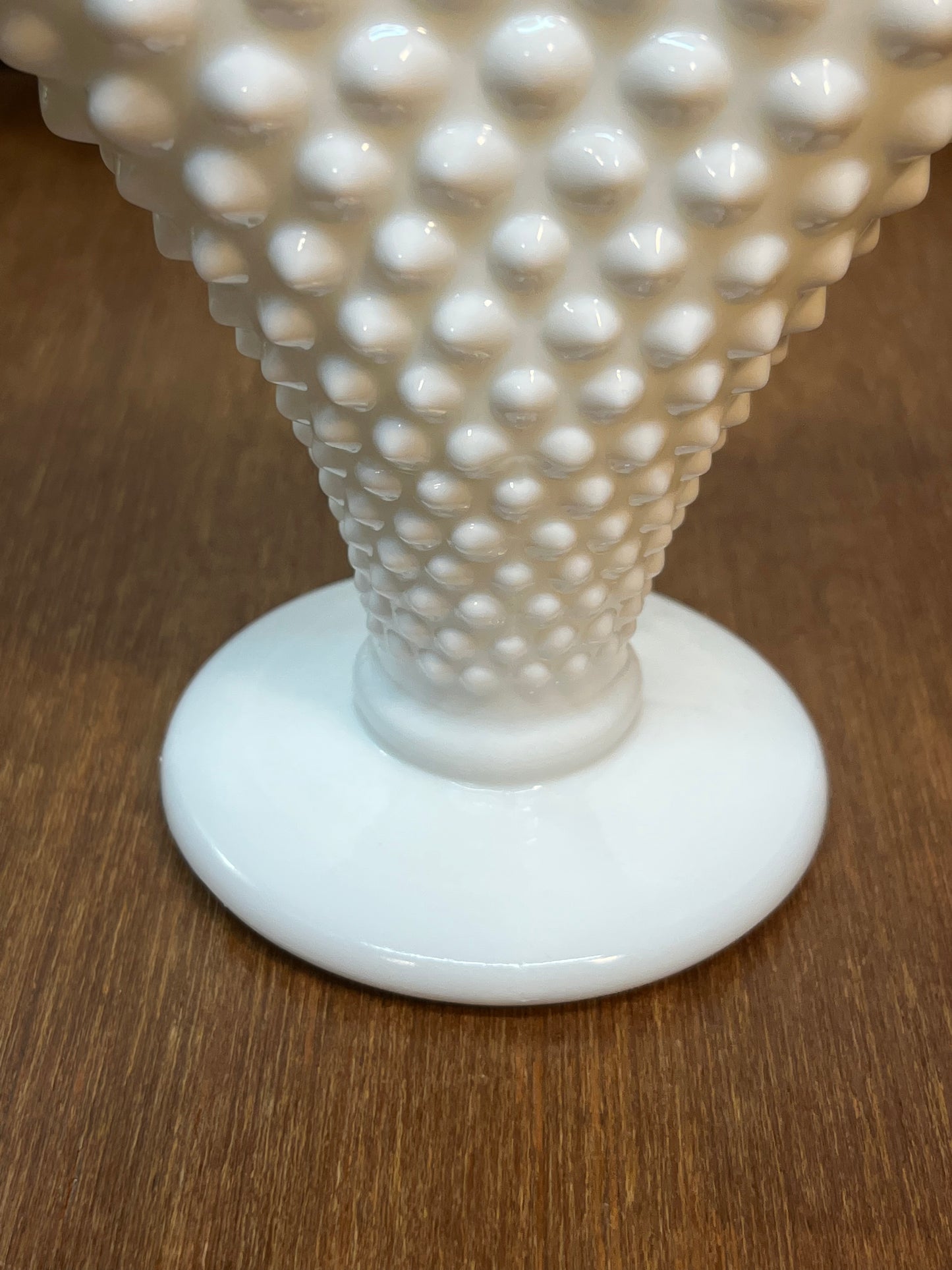 Vintage Fenton Hobnail Milk Glass Bud Vase