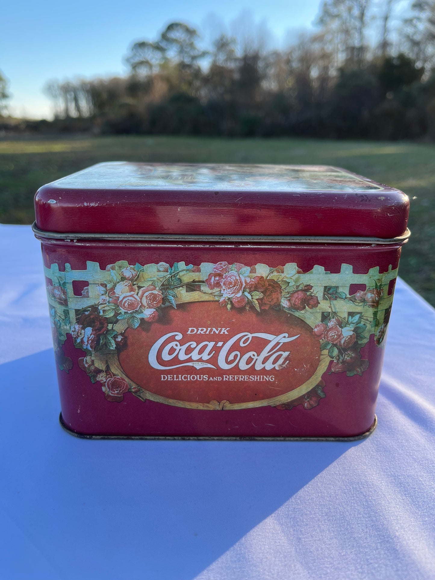 Vintage Coca Cola 5 Cent Tin
