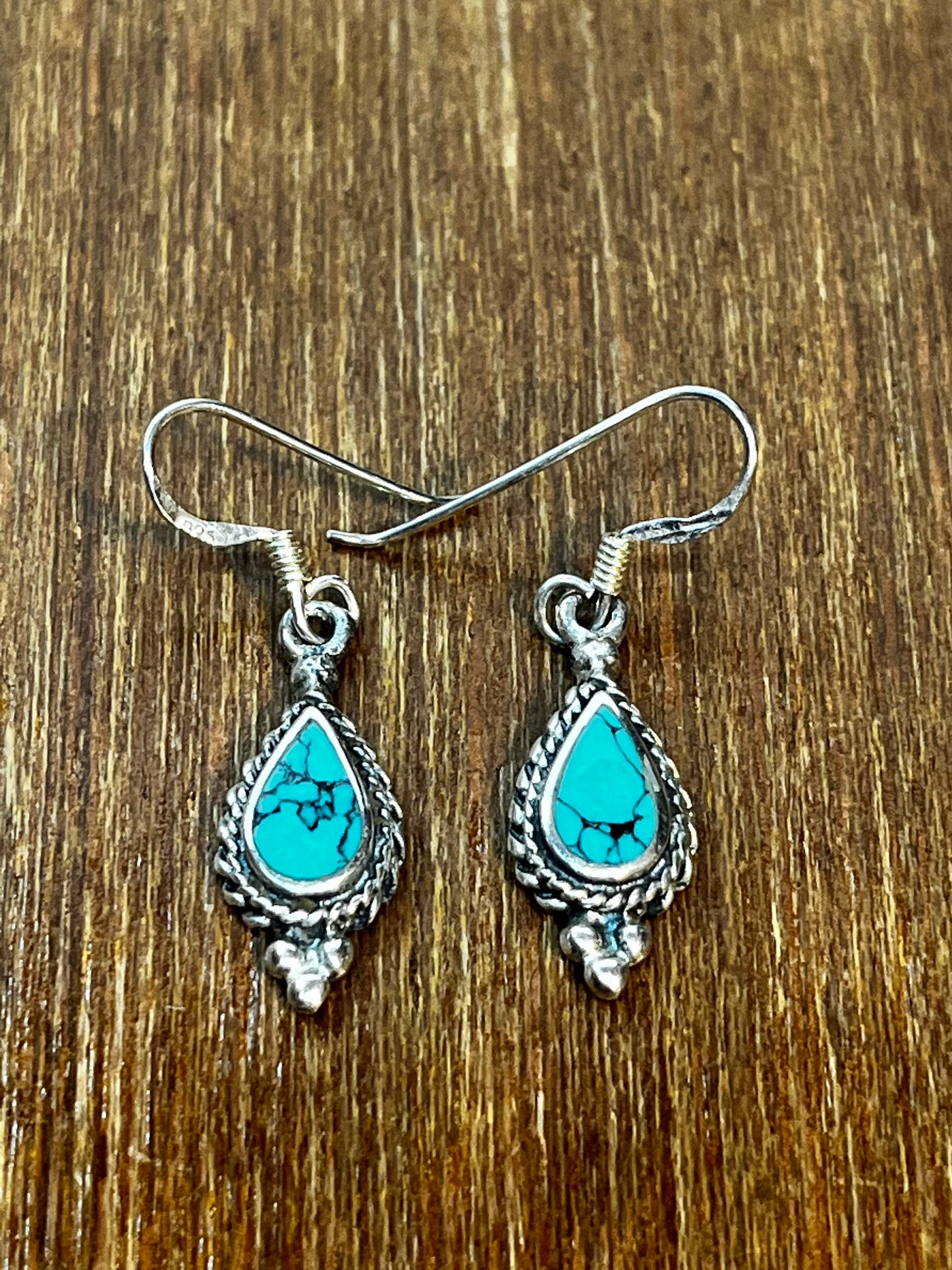 Small Turquoise Tear Drop Earrings