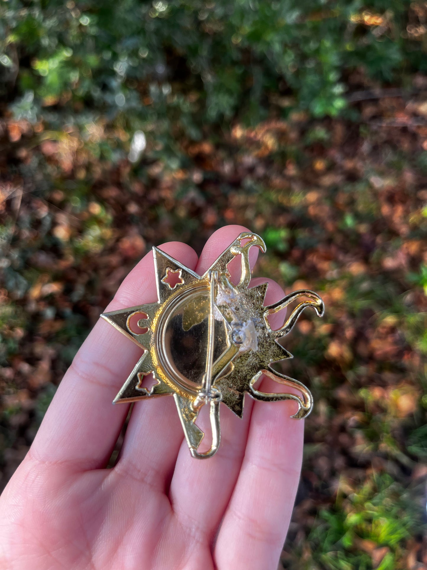 Sun and Moon Brooch