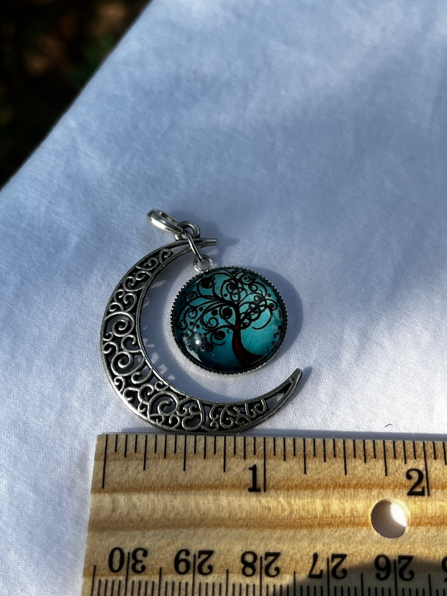 Crescent Moon and Tree Pendent