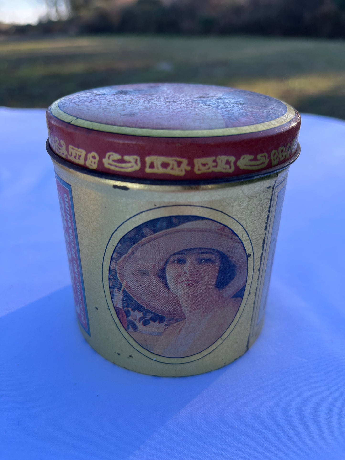 Vintage Coca Cola Tin With Bell Pin