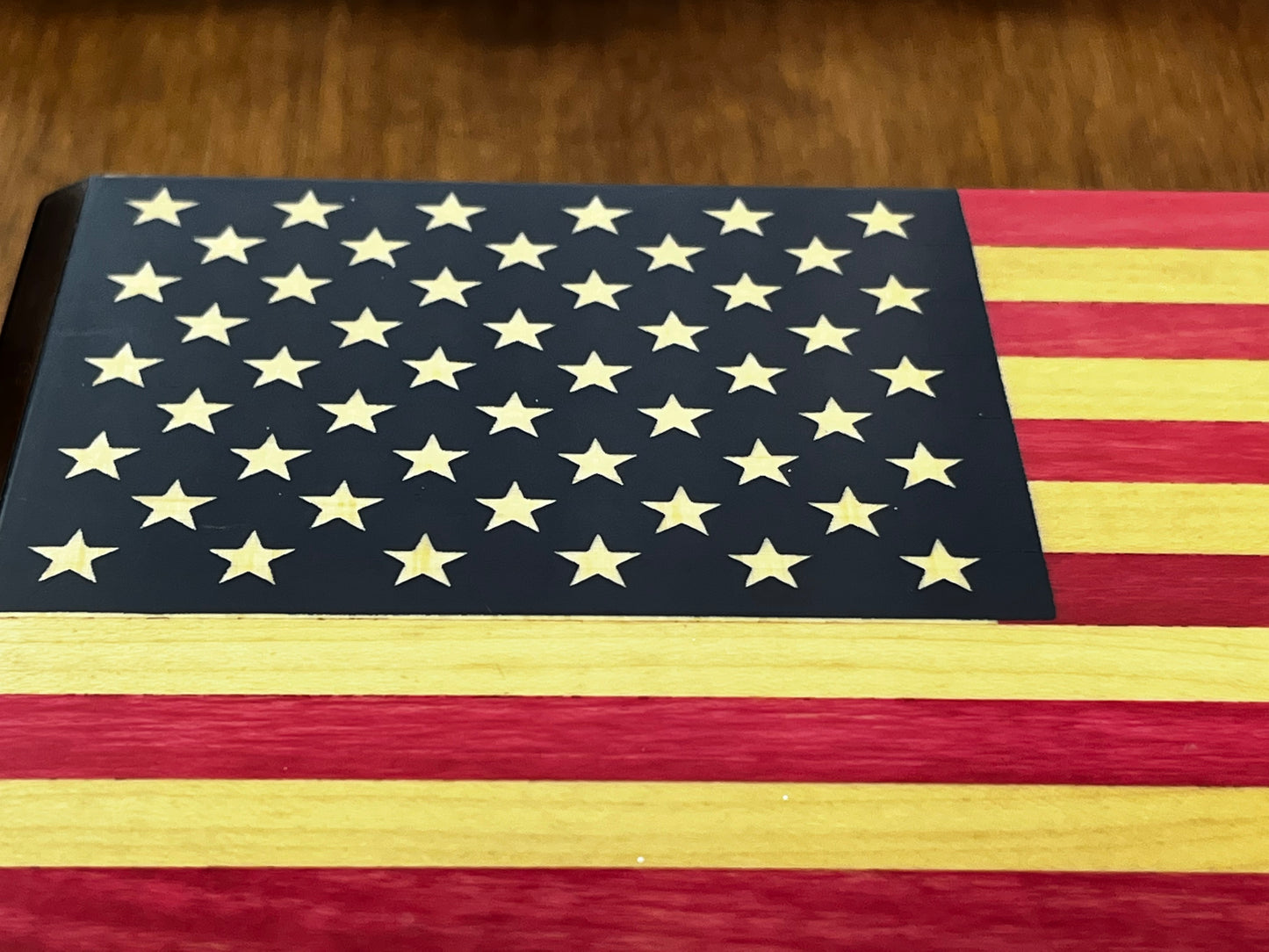 Vintage American Flag Bombay Company Music Box