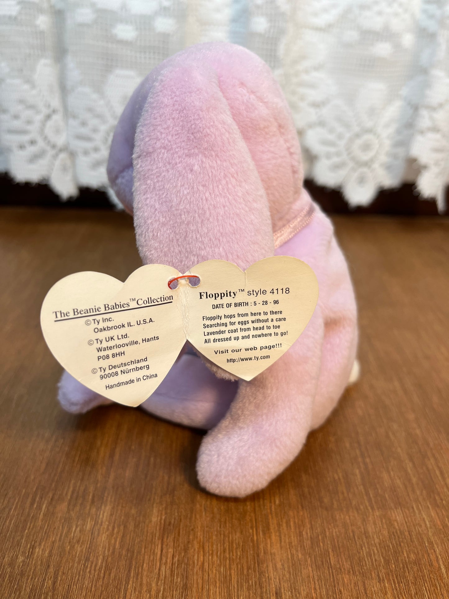 Floppity Beanie Baby Ty Bunny With Tag