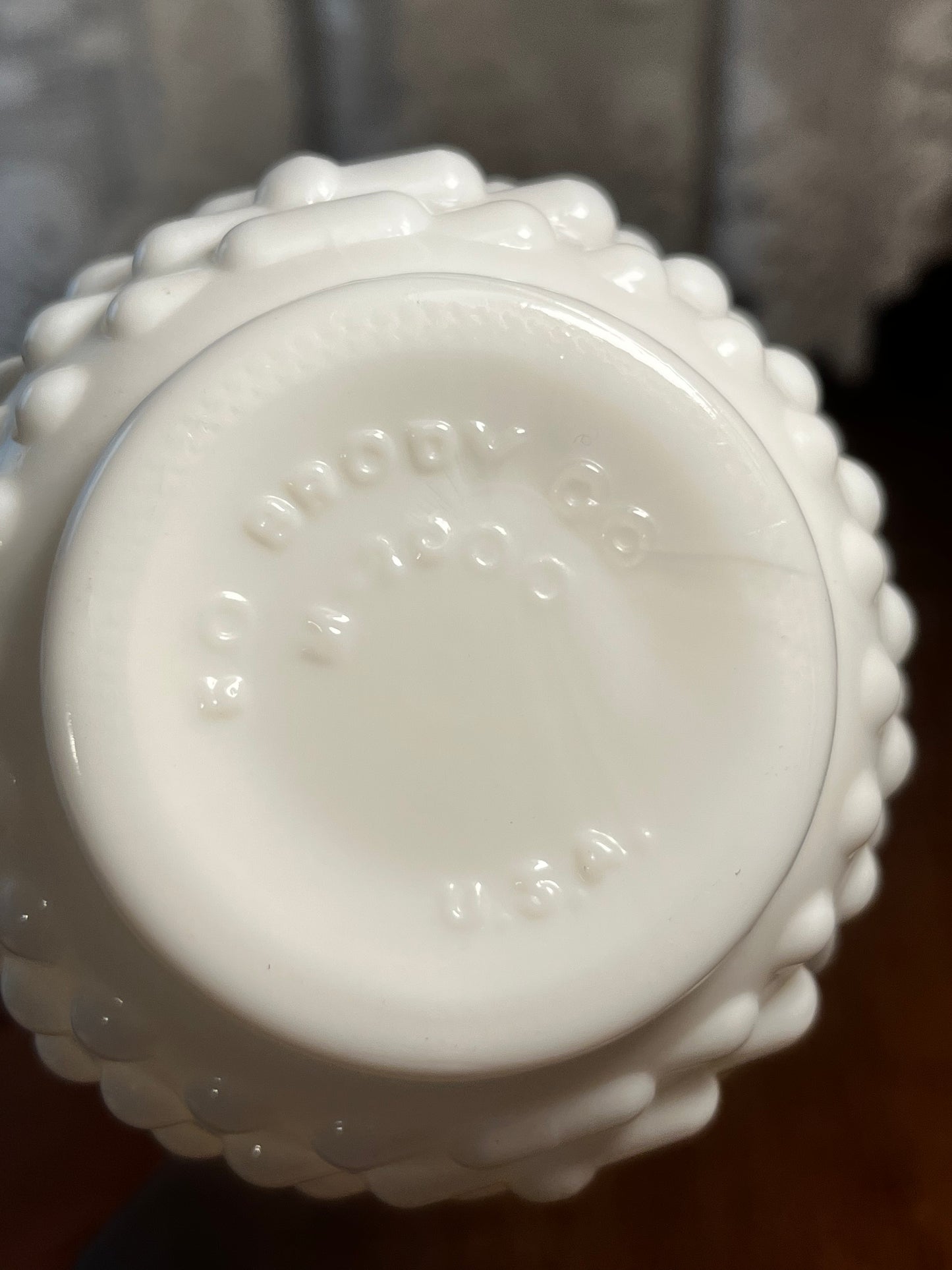 Vintage Eo Brody Hobnail Milk Glass Bud Vase